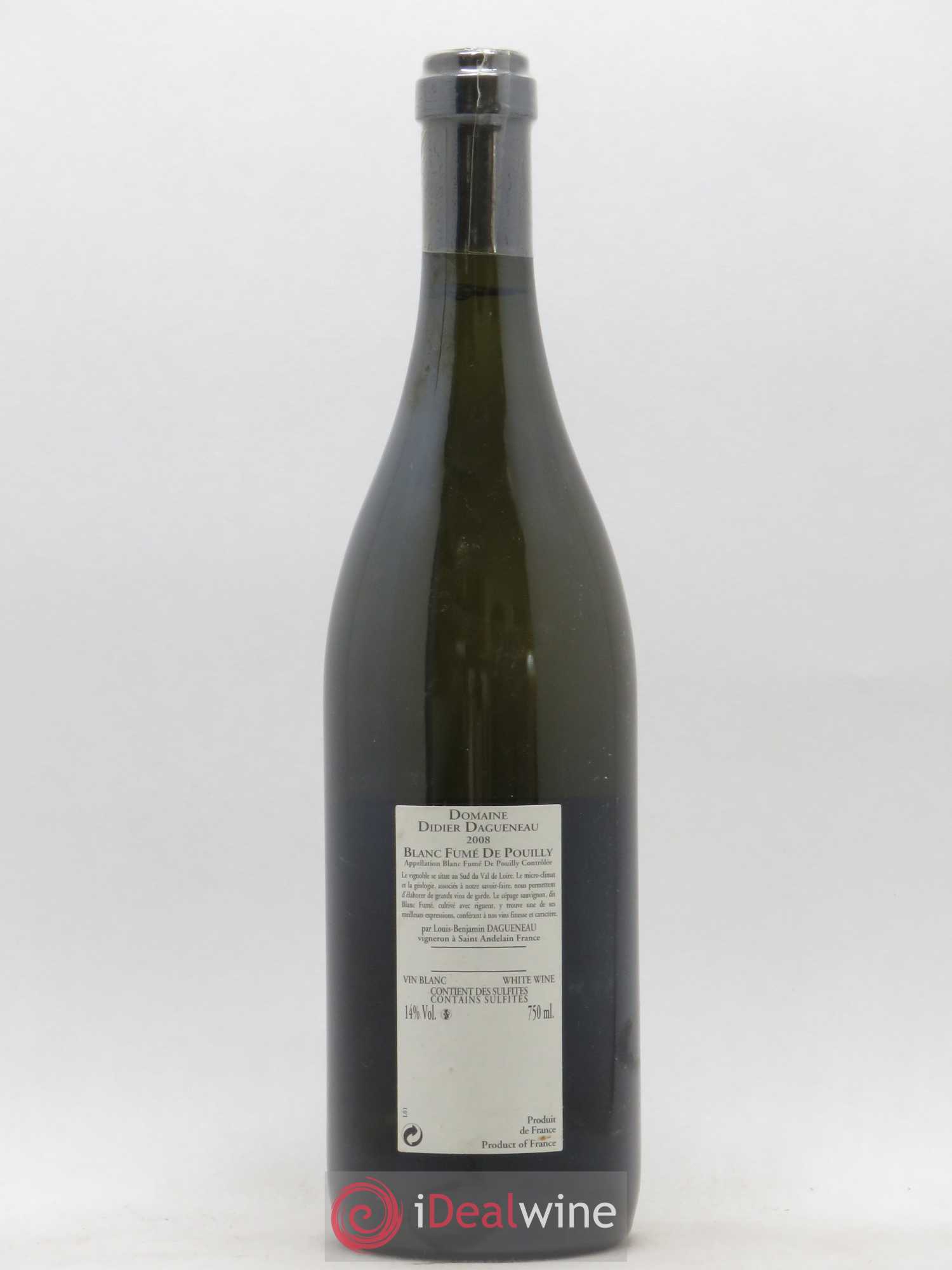 Vin de France (anciennement Pouilly-Fumé) Buisson Renard Dagueneau (Domaine Didier - Louis-Benjamin) 2008 - Lot de 1 bouteille - 1