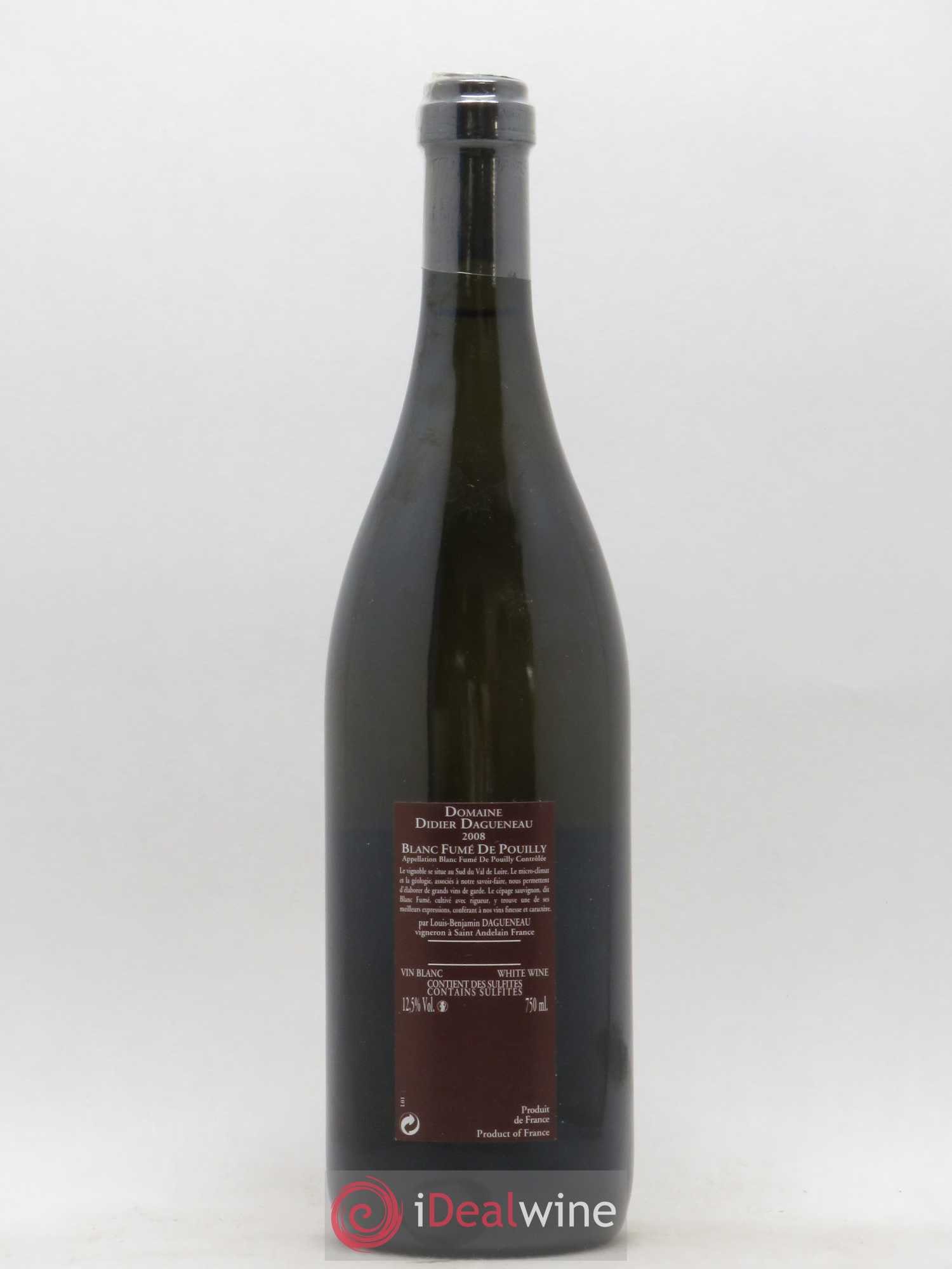 Vin de France (anciennement Pouilly-Fumé) Pur Sang Dagueneau (Domaine Didier - Louis-Benjamin) 2008 - Lot de 1 bouteille - 1