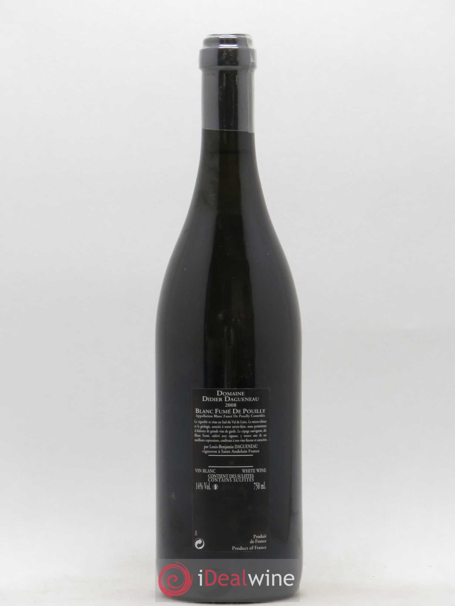 Vin de France (anciennement Pouilly-Fumé) Silex Dagueneau (Domaine Didier - Louis-Benjamin) 2008 - Lot de 1 bouteille - 1