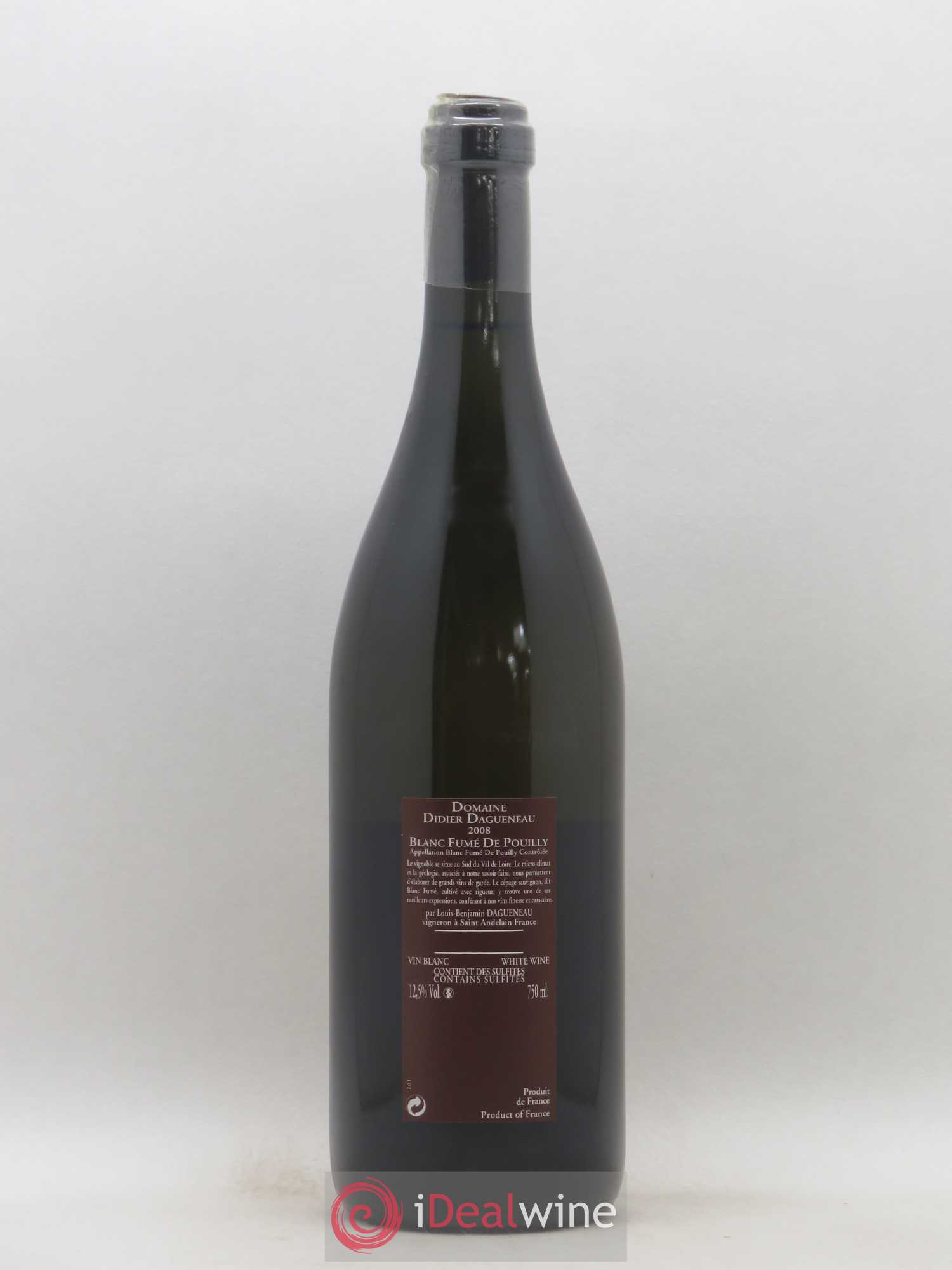 Vin de France (anciennement Pouilly-Fumé) Pur Sang Dagueneau (Domaine Didier - Louis-Benjamin) 2008 - Lot de 1 bouteille - 1