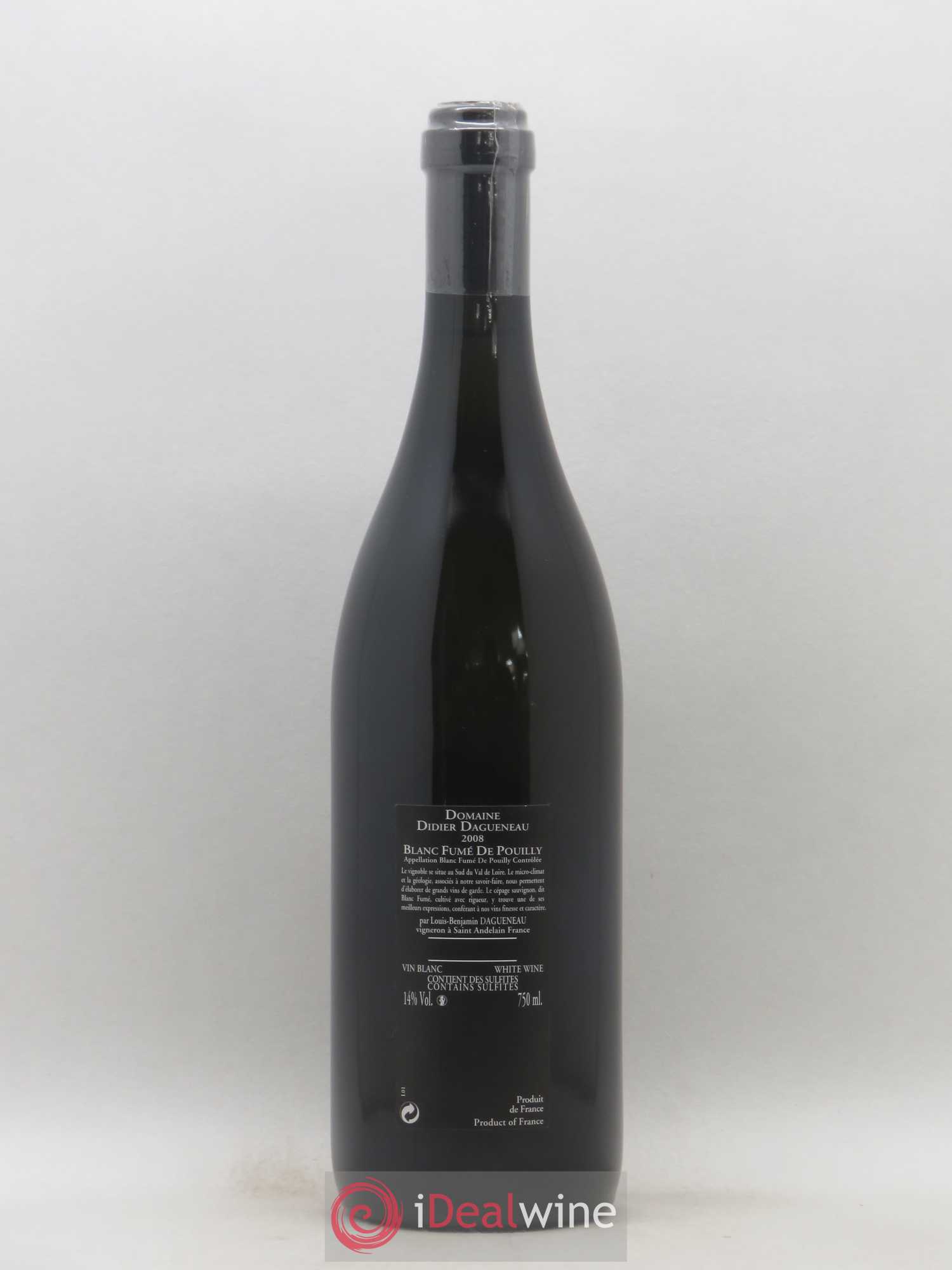 Vin de France (anciennement Pouilly-Fumé) Silex Dagueneau (Domaine Didier - Louis-Benjamin) 2008 - Lot de 1 bouteille - 1