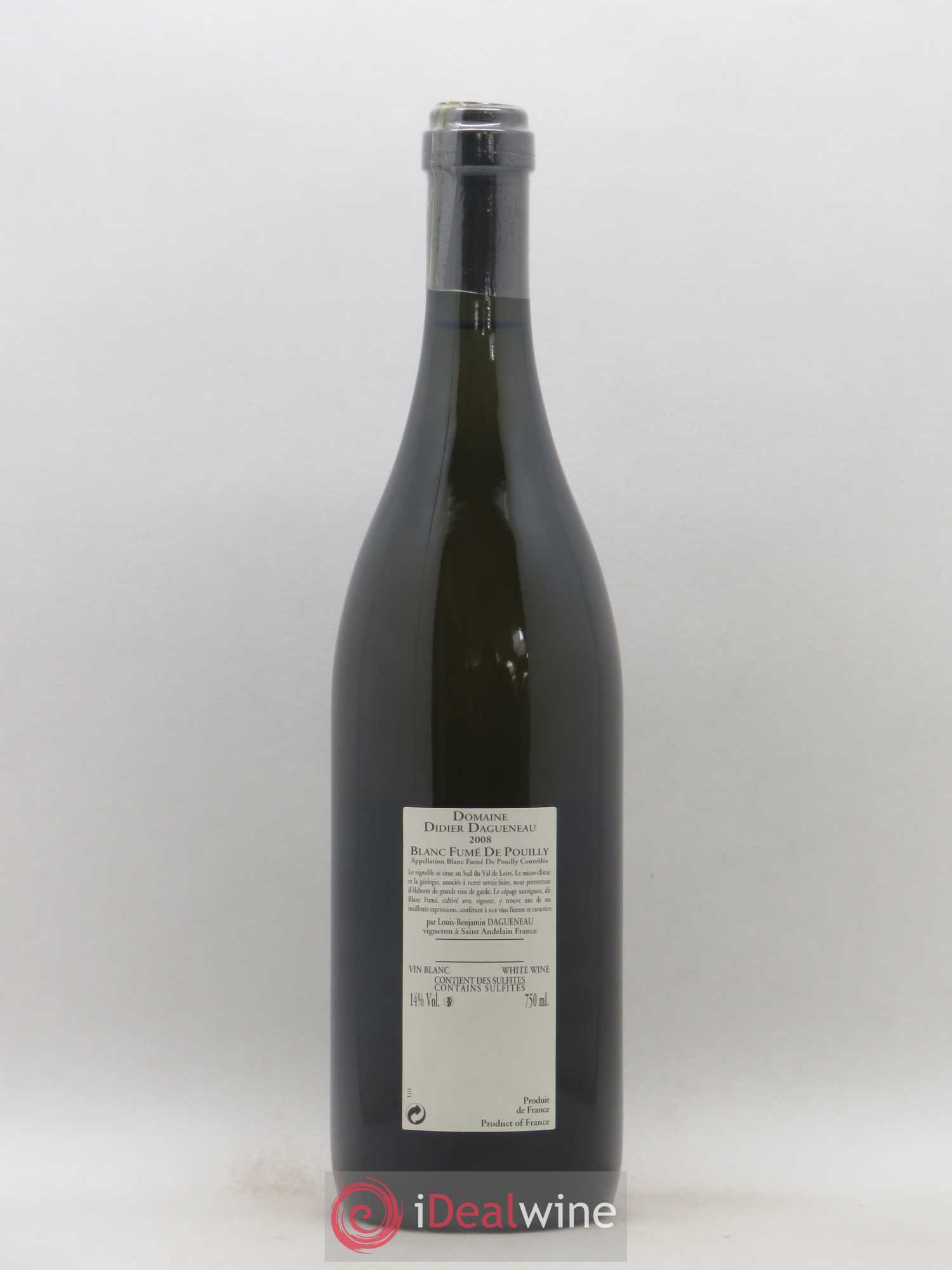 Vin de France (anciennement Pouilly-Fumé) Buisson Renard Dagueneau (Domaine Didier - Louis-Benjamin) 2008 - Lot de 1 bouteille - 1