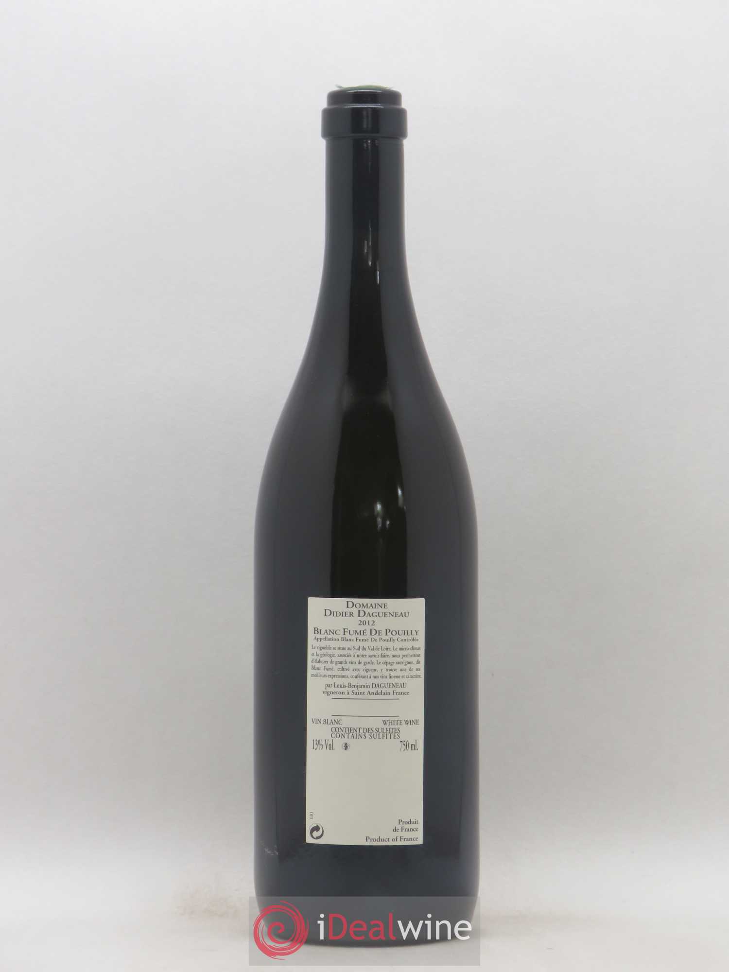 Vin de France (anciennement Pouilly-Fumé) Buisson Renard Dagueneau (Domaine Didier - Louis-Benjamin) 2012 - Lot de 1 bouteille - 1