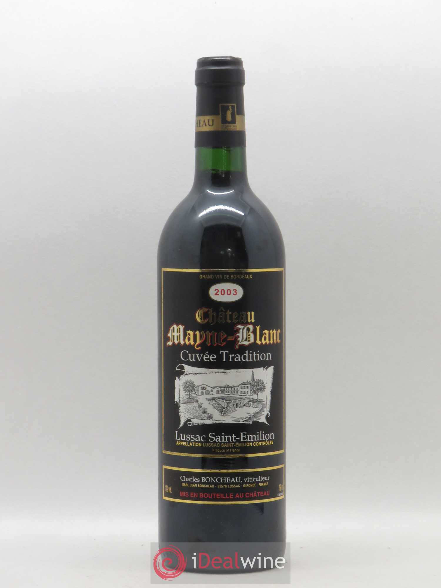 Lussac Saint-Émilion Château Mayne Blanc Cuvée Tradition 2003 - Posten von 1 Flasche - 0
