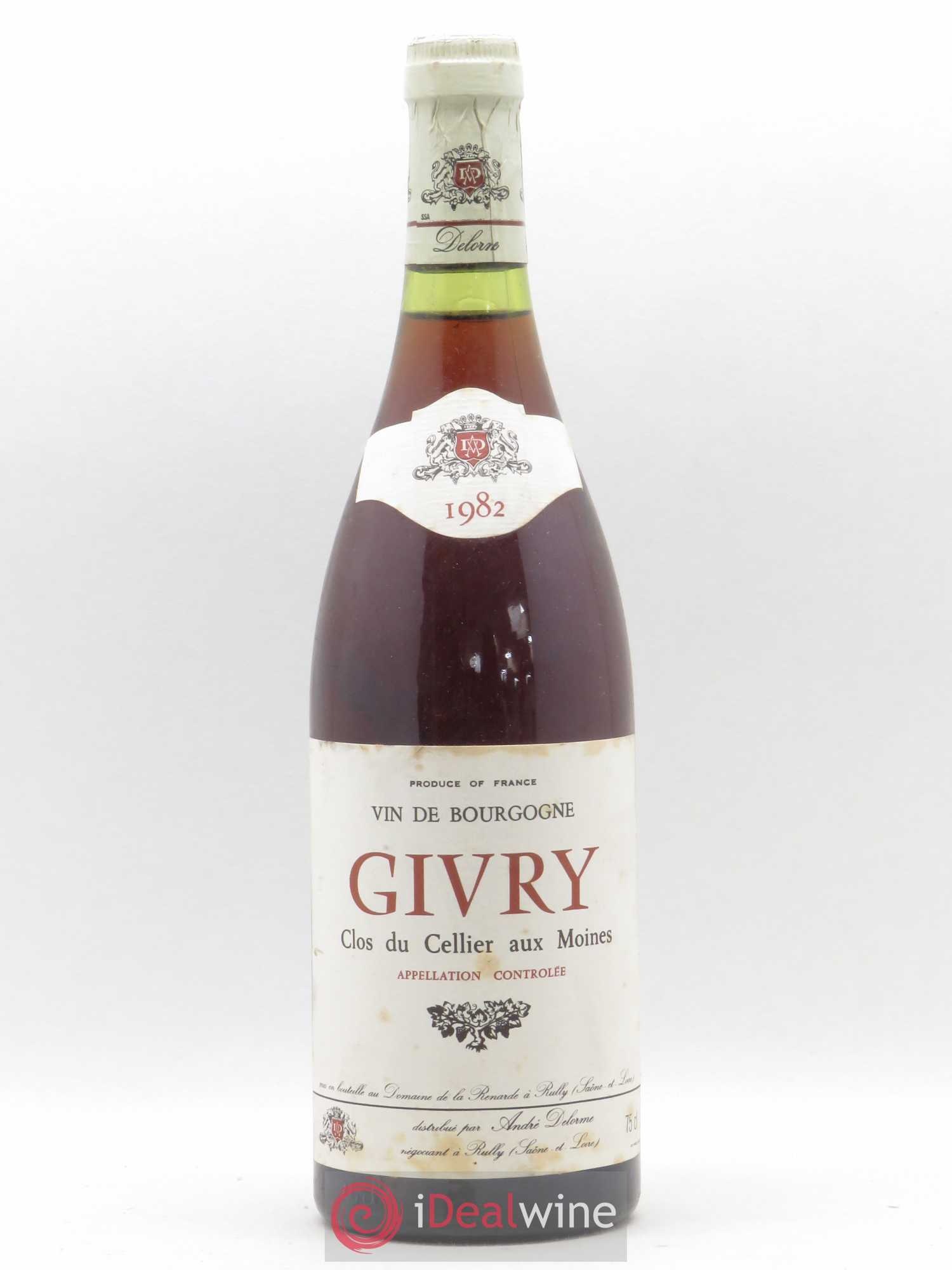 Givry Clos du Cellier aux Moines Andre Delorme 1982 - Posten von 1 Flasche - 0