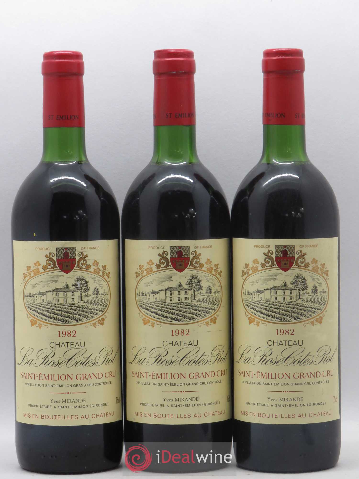Saint-Émilion Grand Cru La Rose Cotes Rol 1982 - Lot de 3 bouteilles - 0