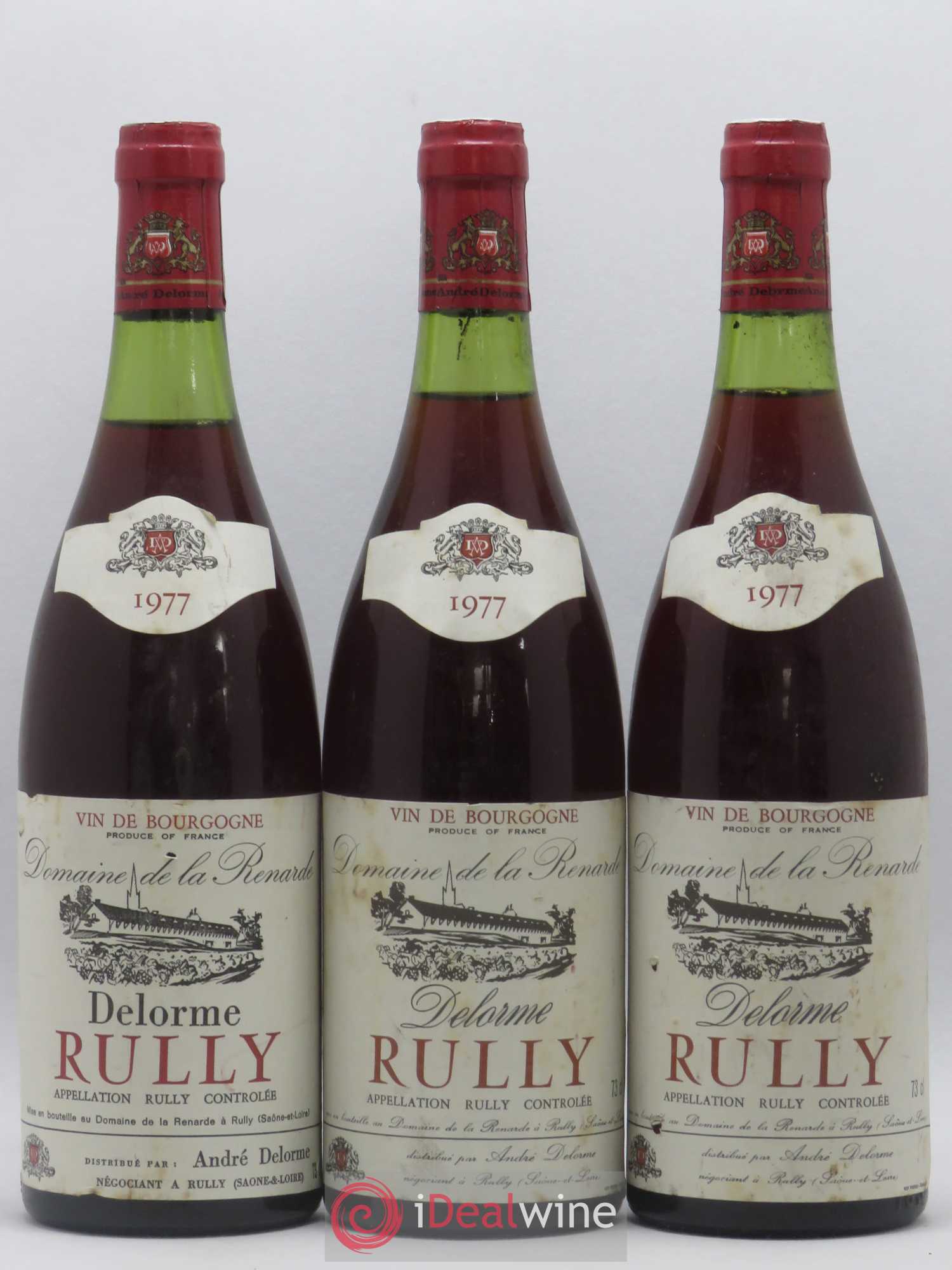 Rully Domaine de la Renarde- André Delorme 1977 - Lotto di 3 bottiglie - 0