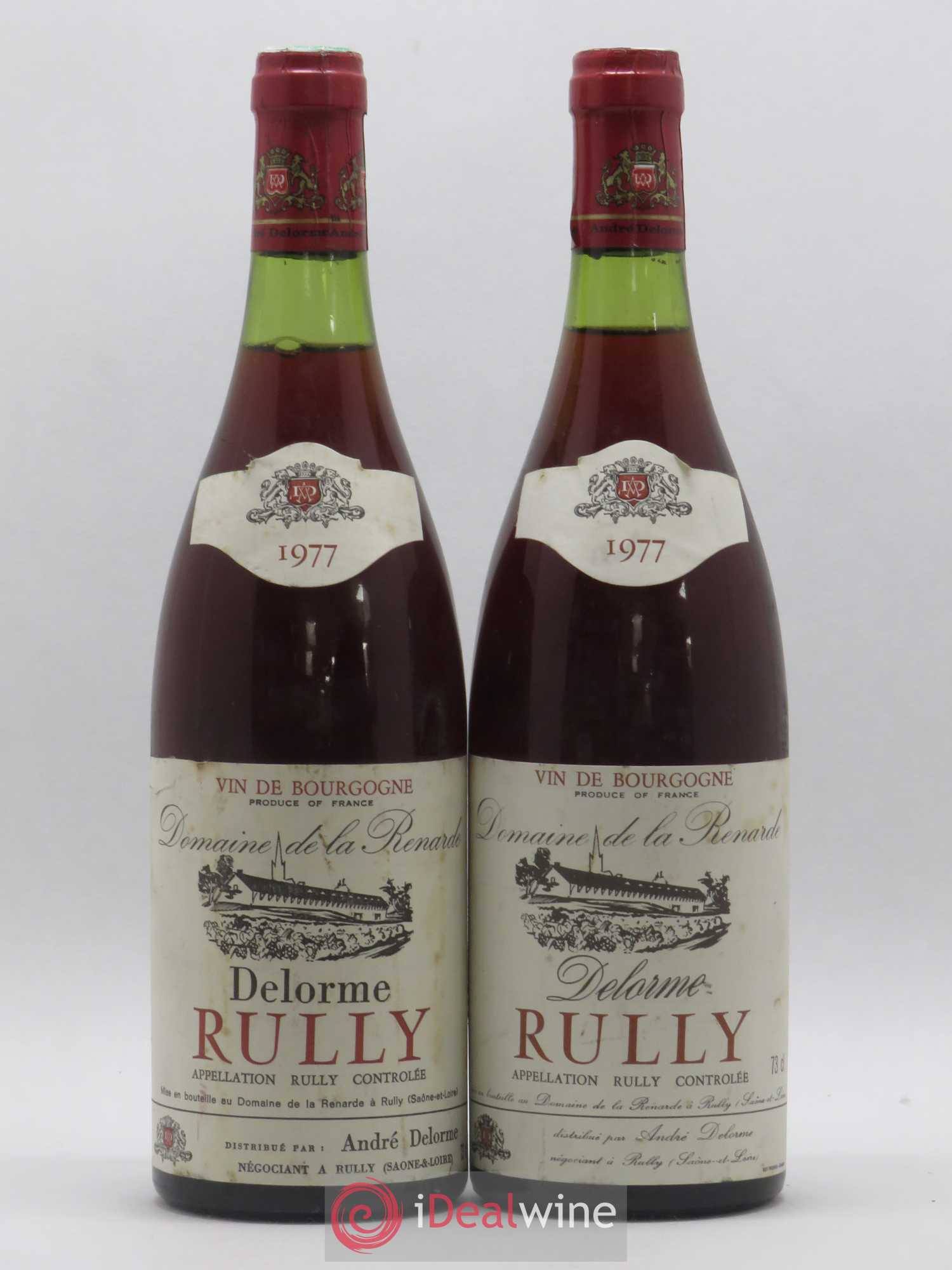 Rully Domaine de la Renarde- André Delorme 1977 - Lotto di 2 bottiglie - 0