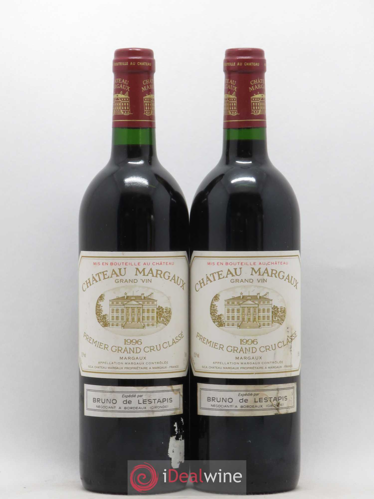 Château Margaux 1er Grand Cru Classé 1996 - Lot de 2 bouteilles - 0