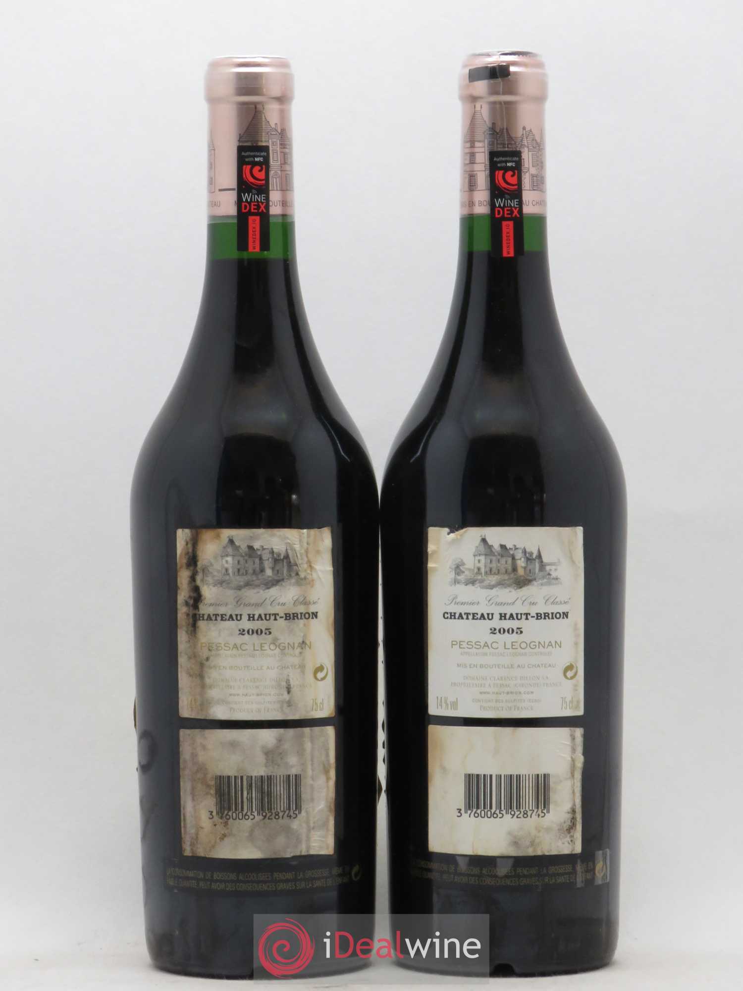 Château Haut Brion 1er Grand Cru Classé 2005 - Lot de 2 bouteilles - 1