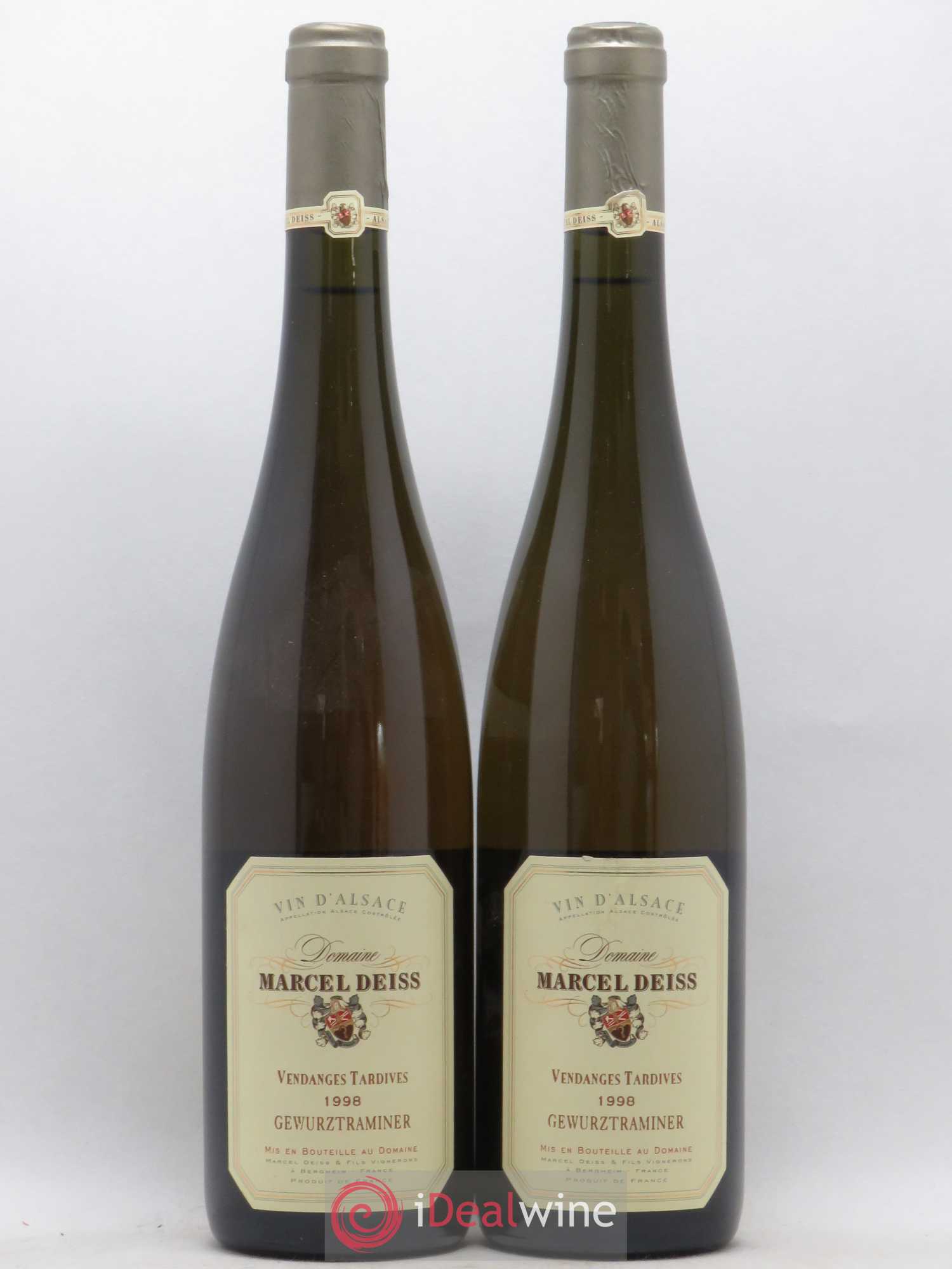 Alsace Gewurztraminer Vendanges Tardives Marcel Deiss (Domaine) 1998 - Lotto di 2 bottiglie - 0