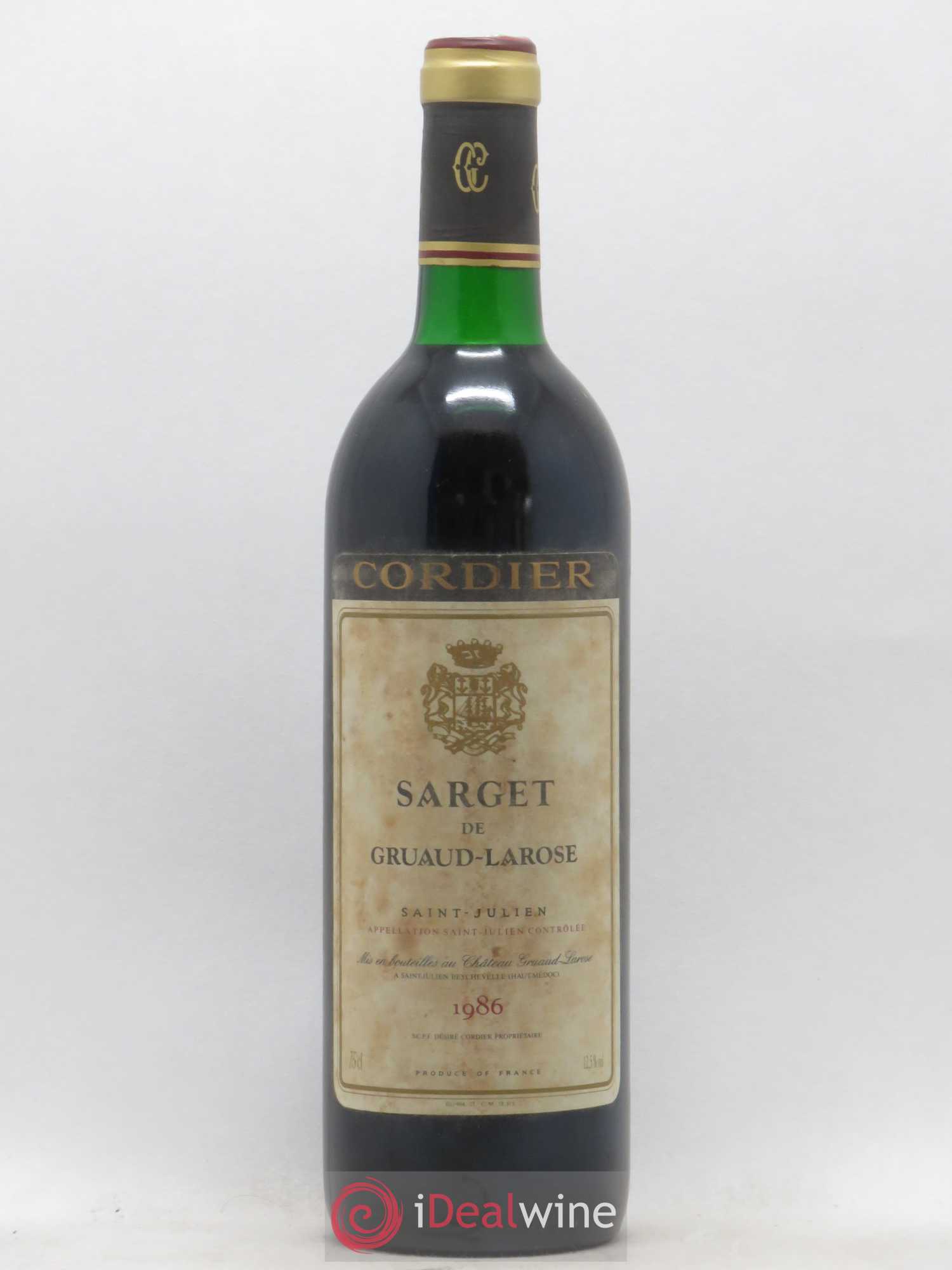 Sarget de Gruaud Larose Second Vin 1986 - Lot de 1 bouteille - 0