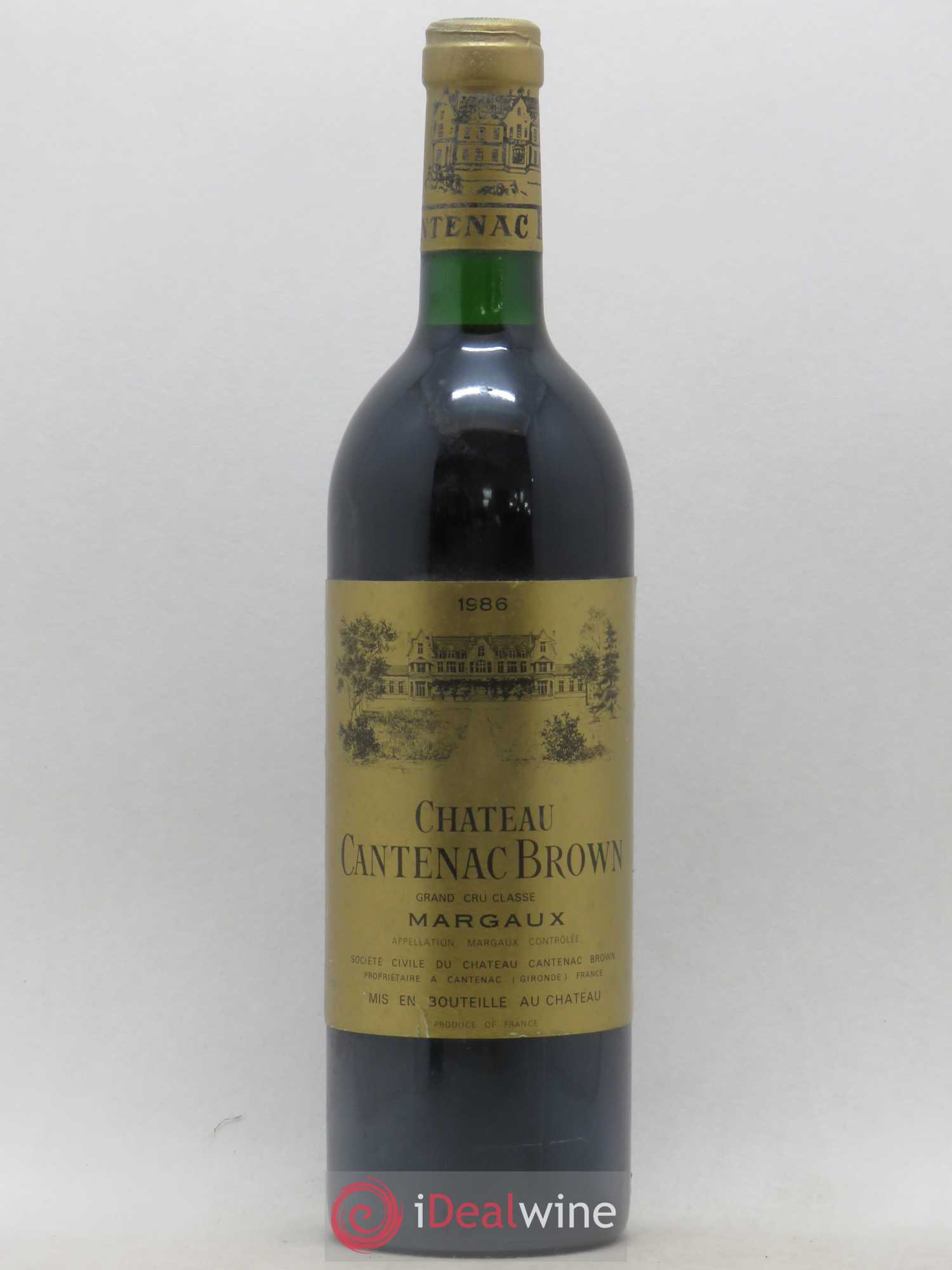 Château Cantenac Brown 3ème Grand Cru Classé 1986 - Lot de 1 bouteille - 0