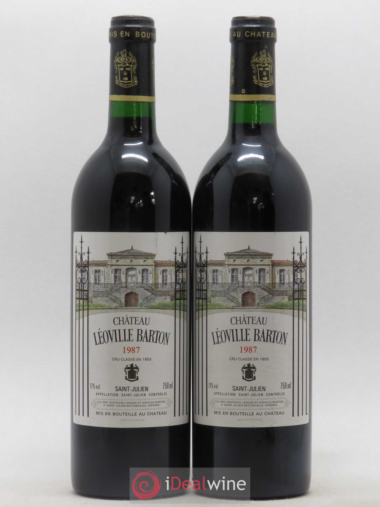 Château Léoville Barton 2ème Grand Cru Classé 1987 - Lot de 2 bouteilles - 0