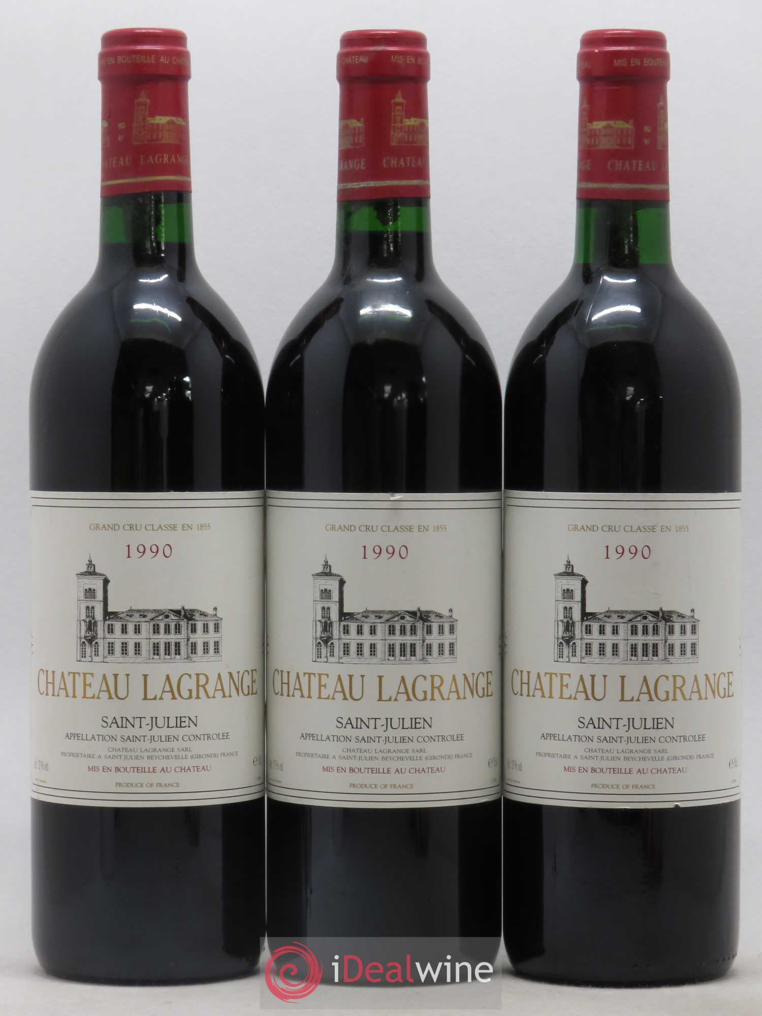 Château Lagrange 3ème Grand Cru Classé 1990 - Lot de 3 bouteilles - 0