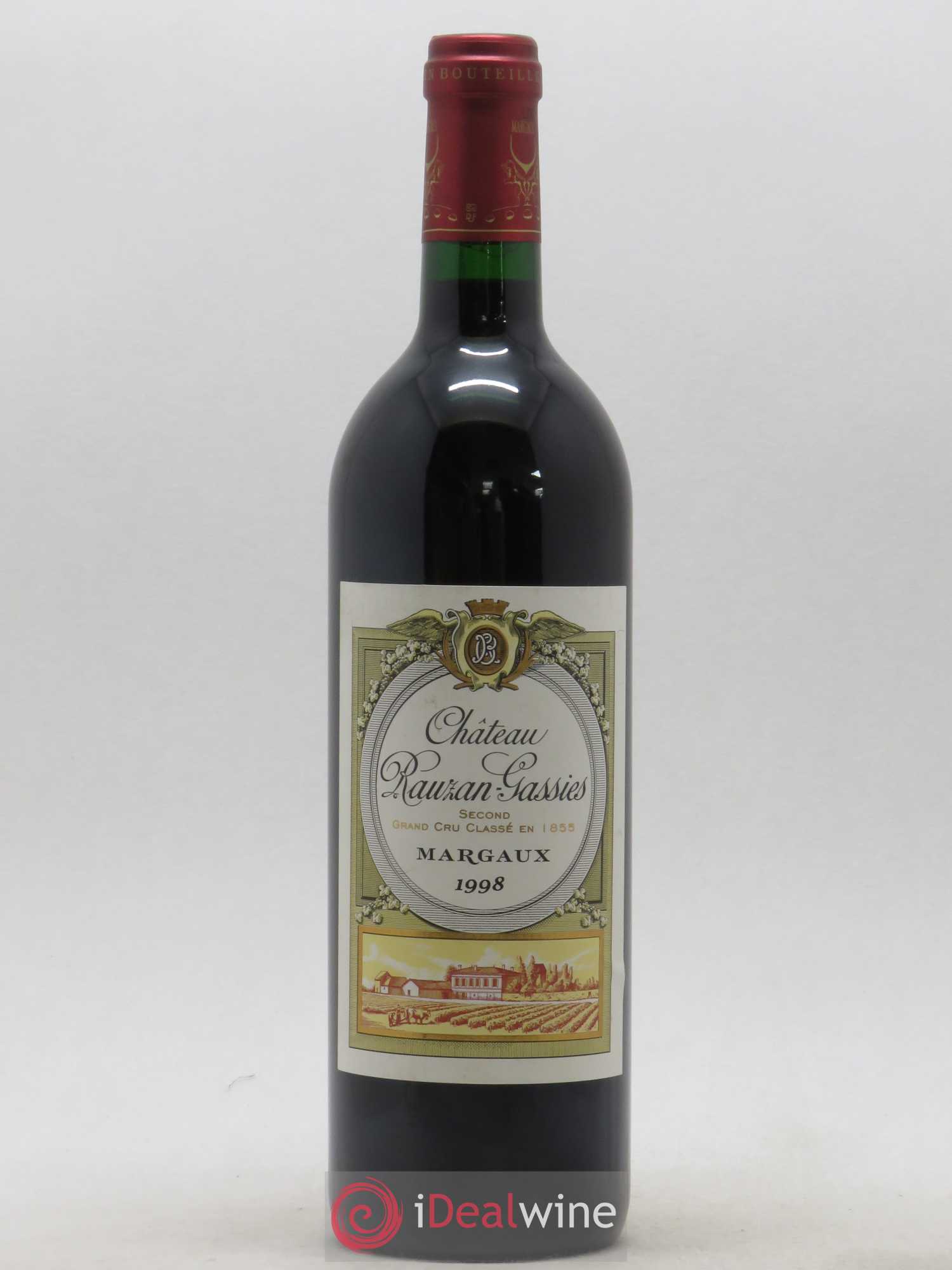Château Rauzan-Gassies 2ème Grand Cru Classé 1998 - Lot de 1 bouteille - 0
