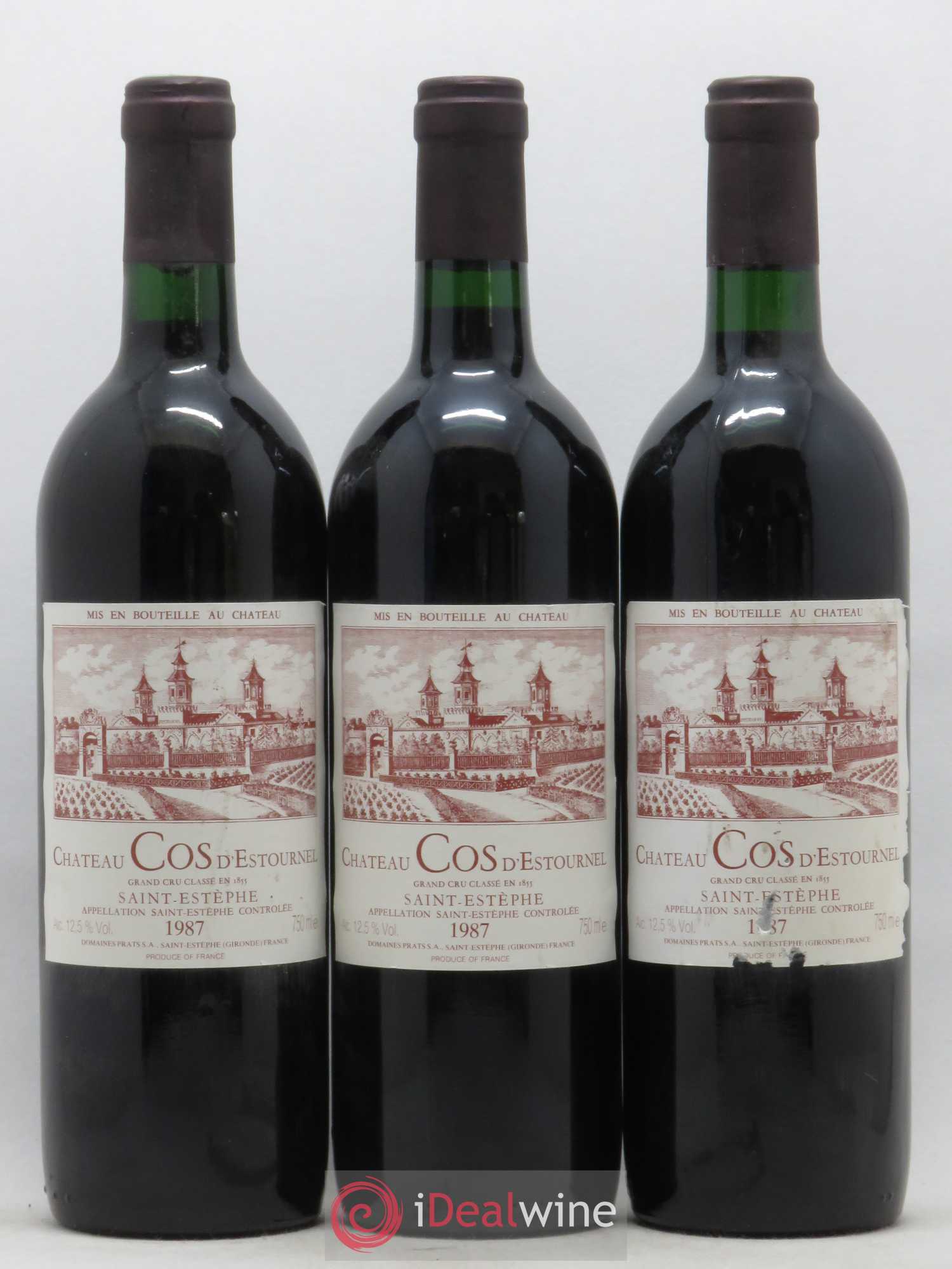 Cos d'Estournel 2ème Grand Cru Classé 1987 - Lot de 3 bouteilles - 0