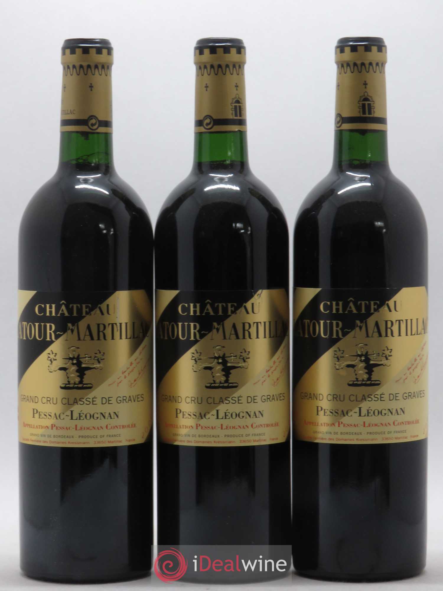 Château Latour-Martillac Cru Classé de Graves 2000 - Lot de 3 bouteilles - 0