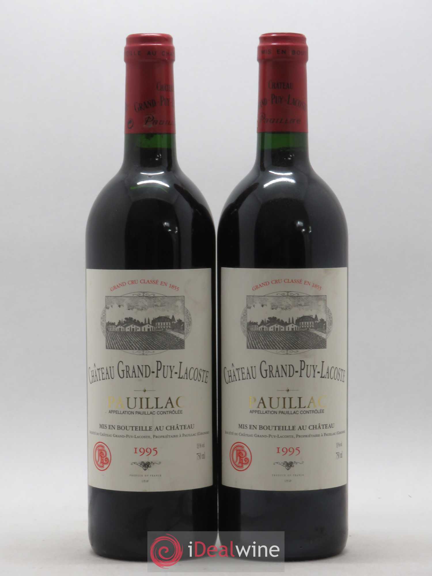 Château Grand Puy Lacoste 5ème Grand Cru Classé 1995 - Lot de 2 bouteilles - 0
