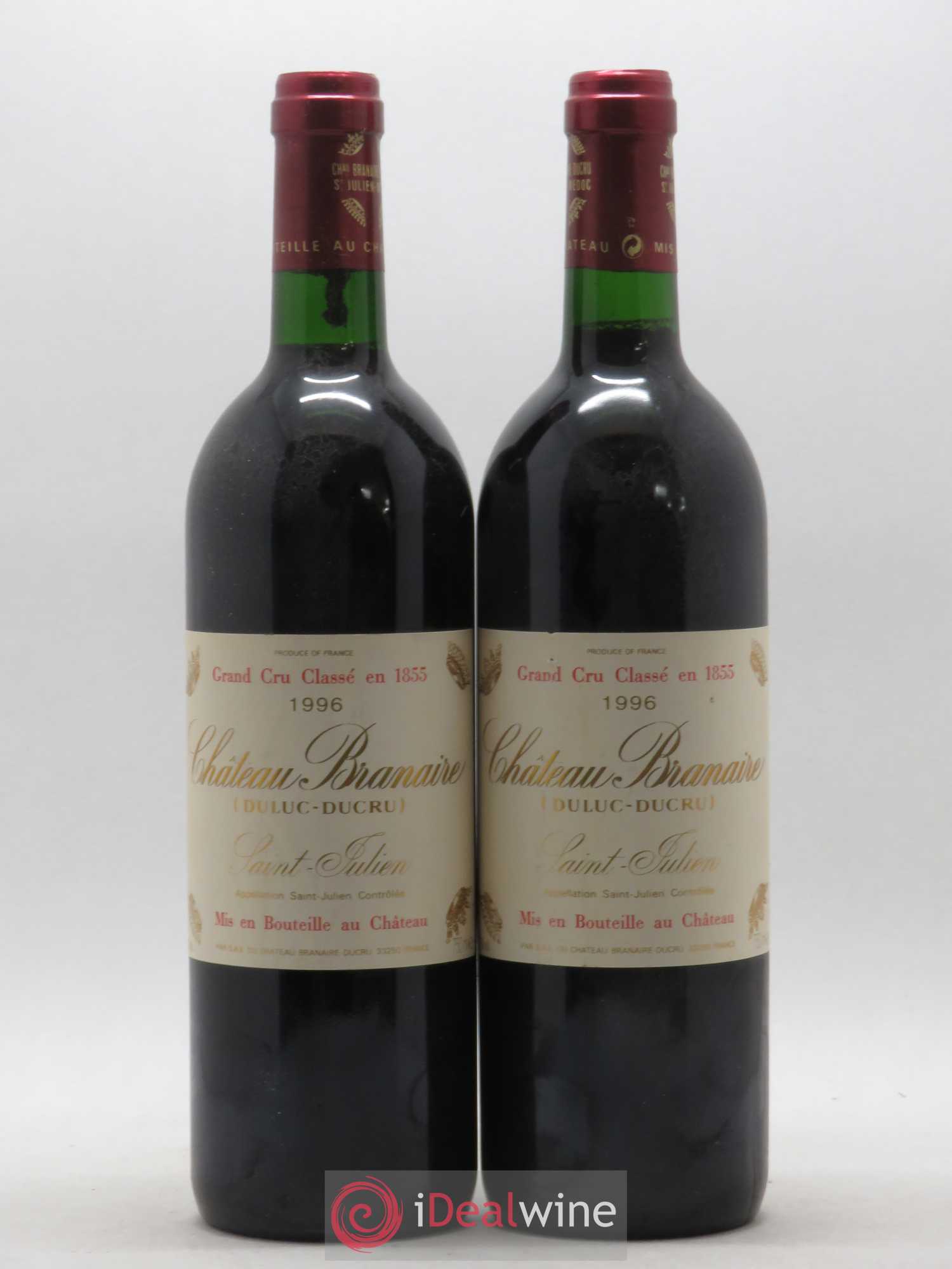 Château Branaire Ducru 4ème Grand Cru Classé 1996 - Lot de 2 bouteilles - 0
