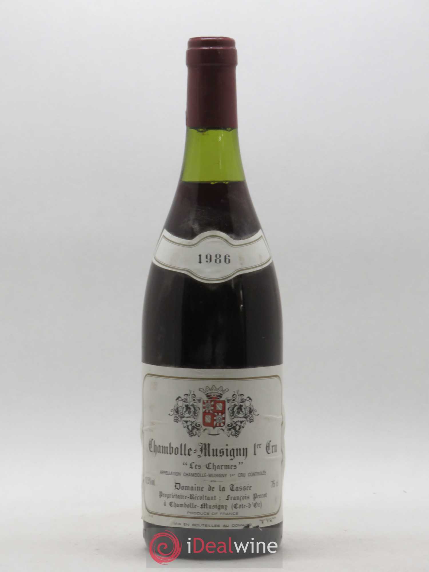 Chambolle-Musigny 1er Cru Les Charmes Domaine de la Tassee 1986 - Posten von 1 Flasche - 0