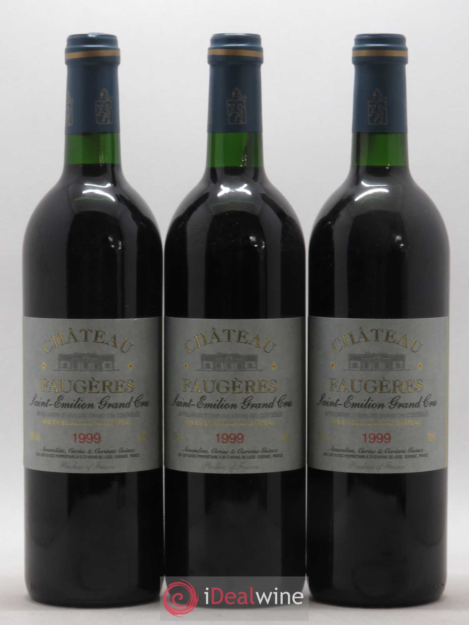 Château Faugères Grand Cru Classé 1999 - Lot de 3 bouteilles - 0