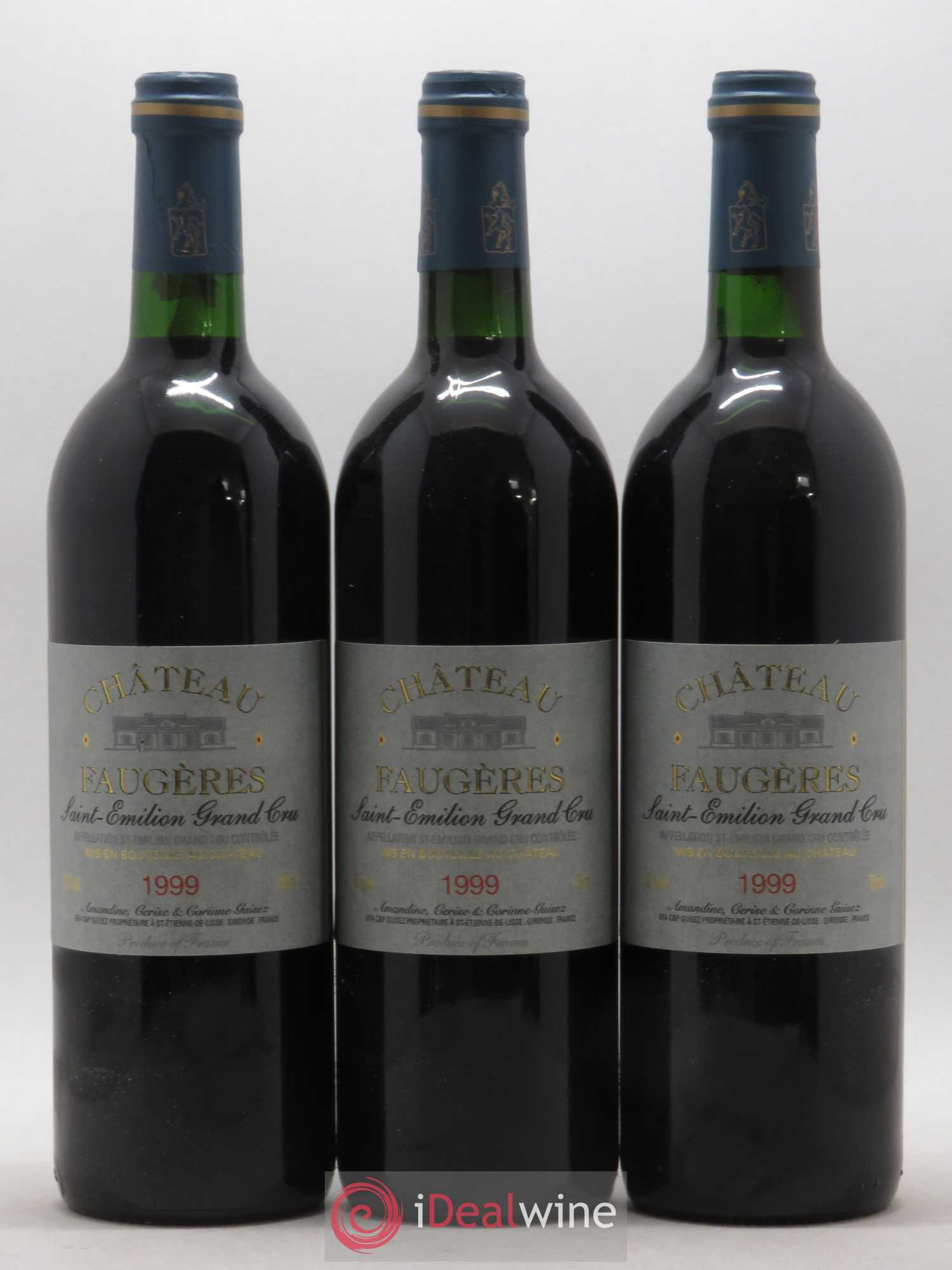 Château Faugères Grand Cru Classé 1999 - Lot de 3 bouteilles - 0