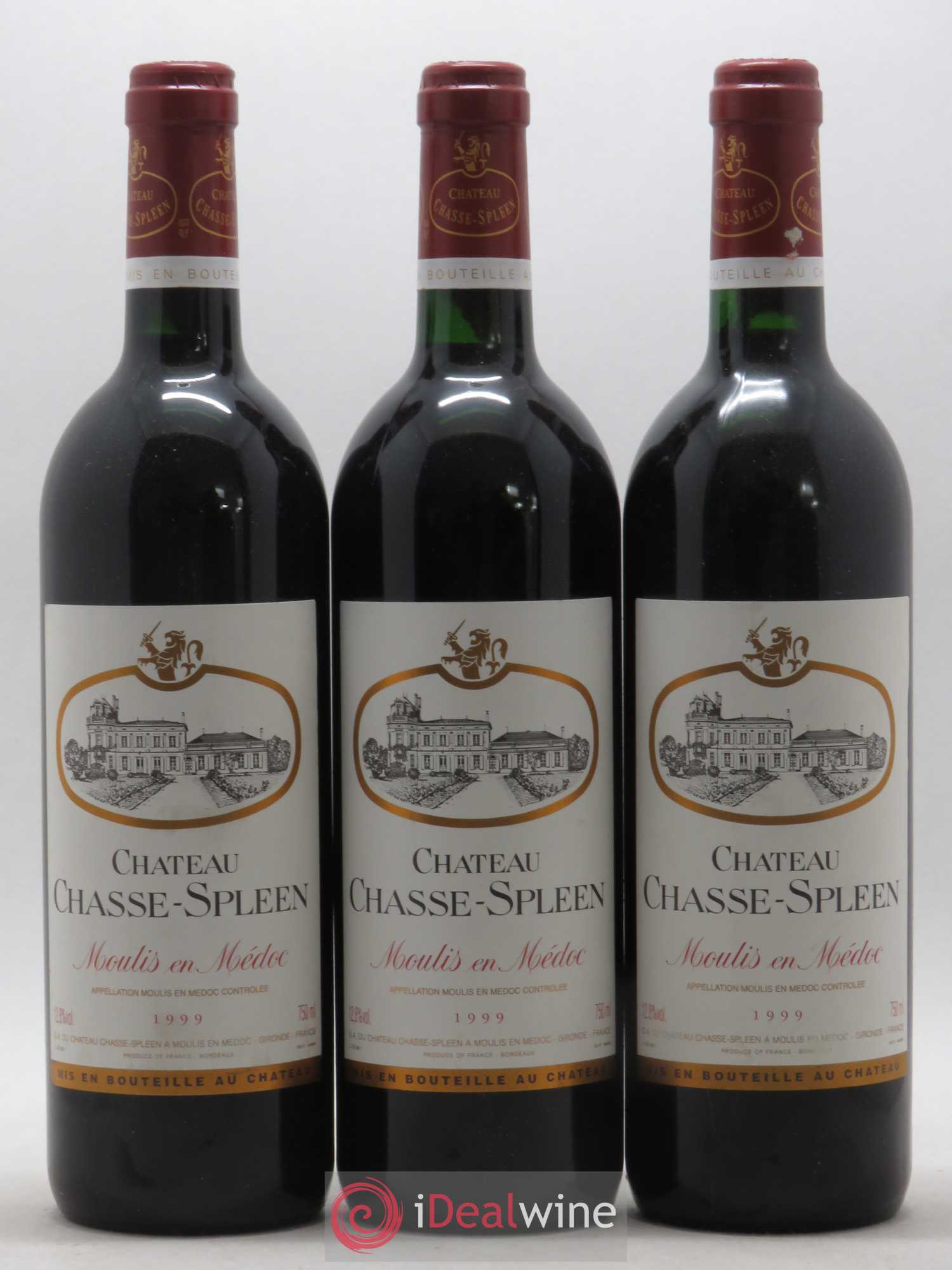 Château Chasse Spleen 1999 - Lot de 3 bouteilles - 0
