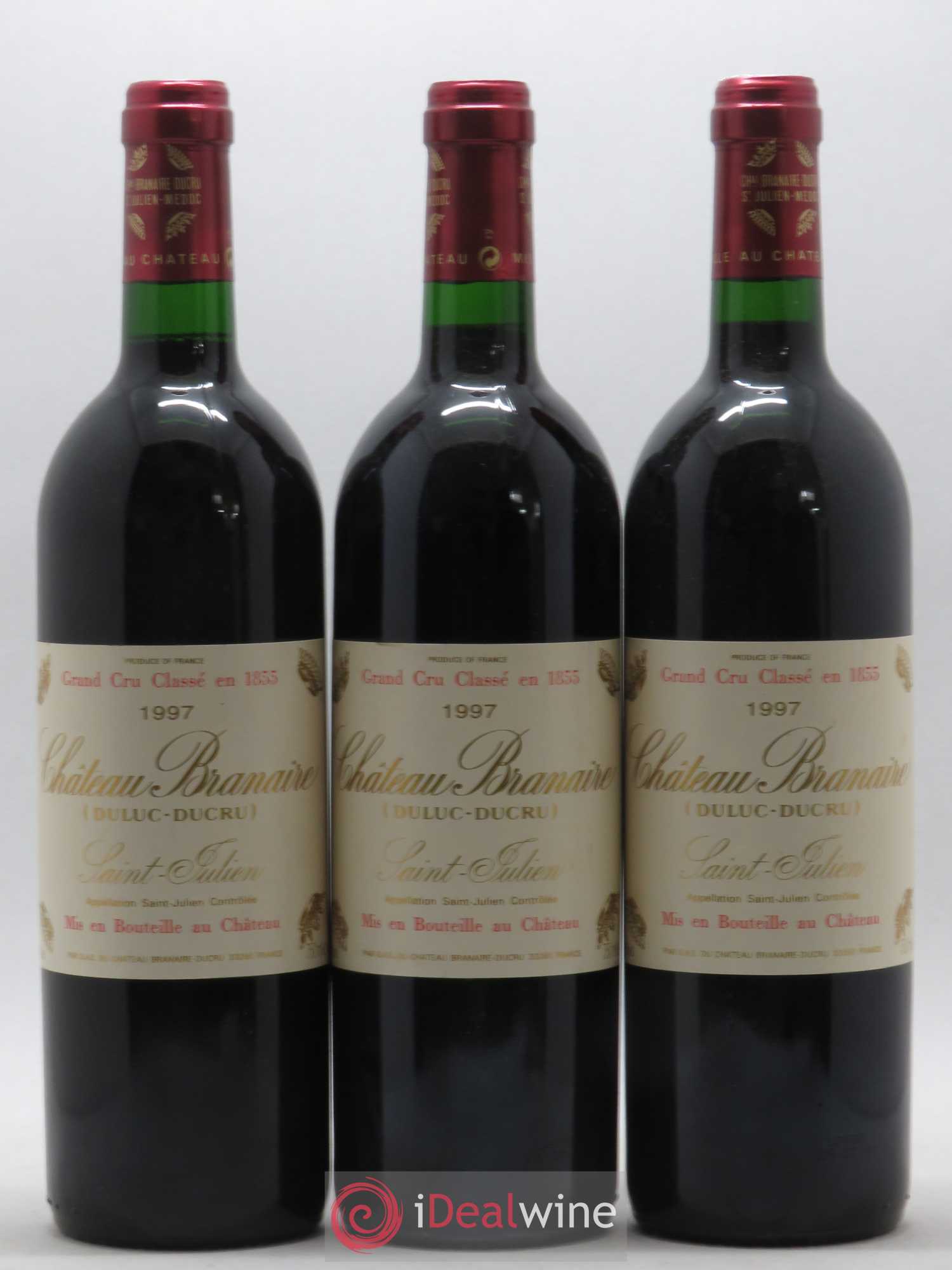 Château Branaire Ducru 4ème Grand Cru Classé 1997 - Lot de 3 bouteilles - 0