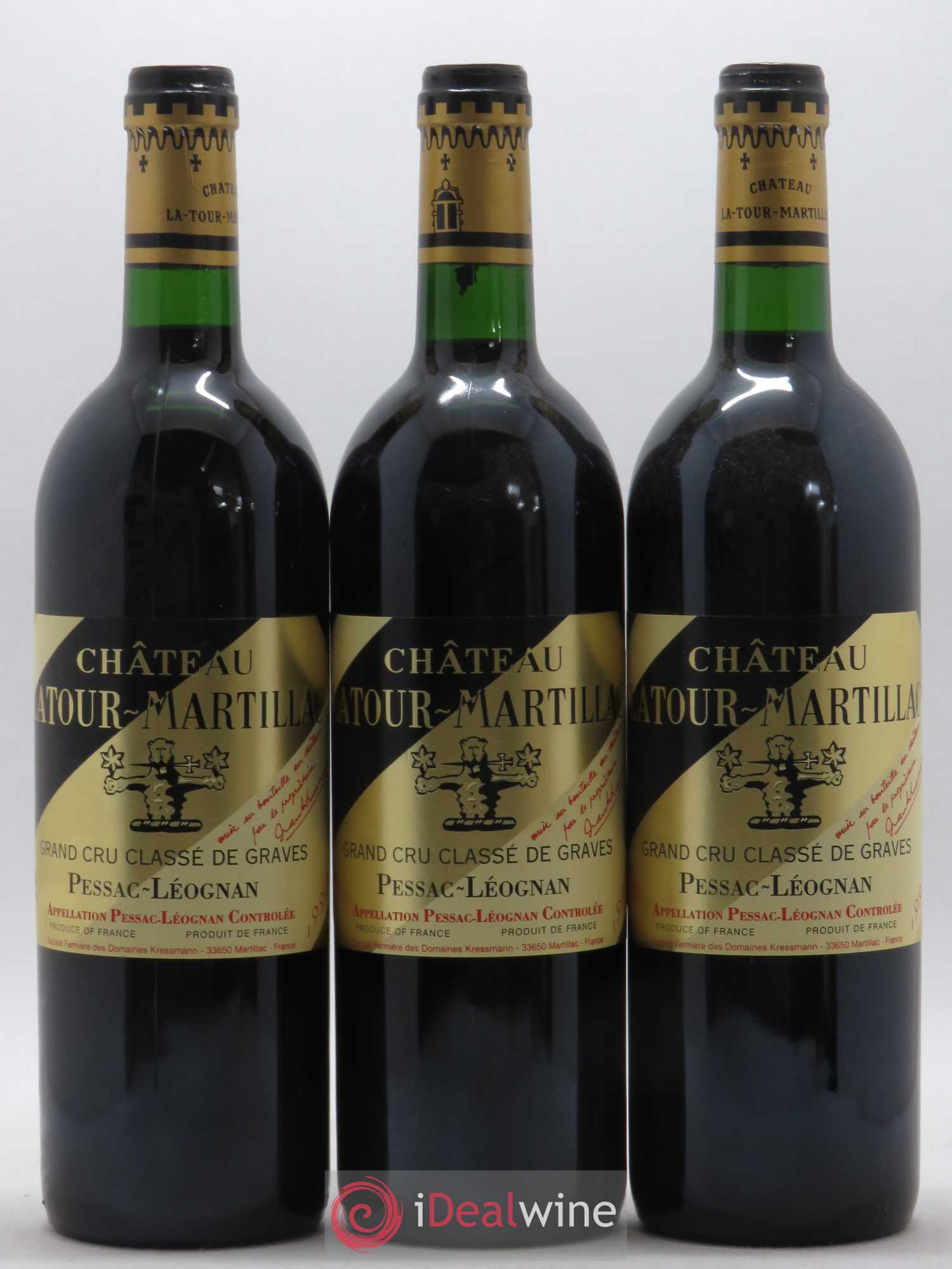 Château Latour-Martillac Cru Classé de Graves 1997 - Lot de 3 bouteilles - 0
