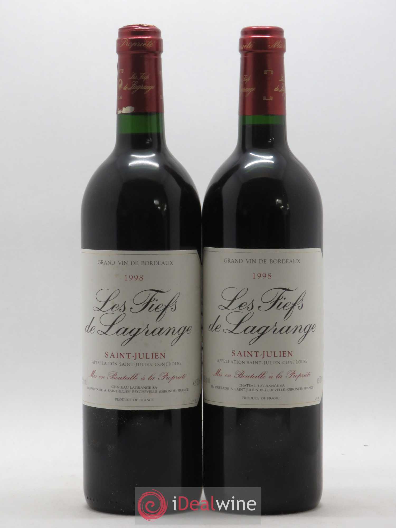 Les Fiefs de Lagrange Second Vin 1998 - Lot de 2 bouteilles - 0