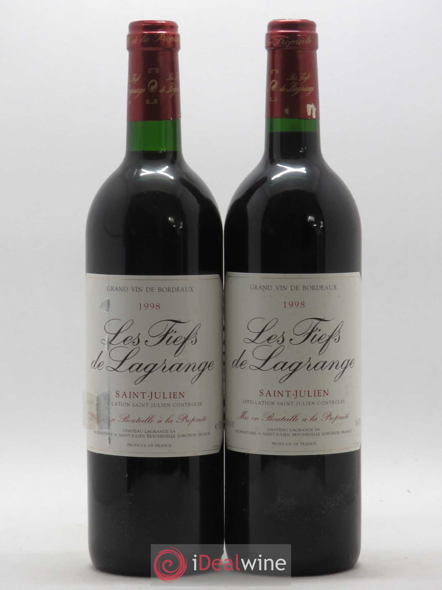 Les Fiefs de Lagrange Second Vin 1998 - Lot de 2 bouteilles - 0