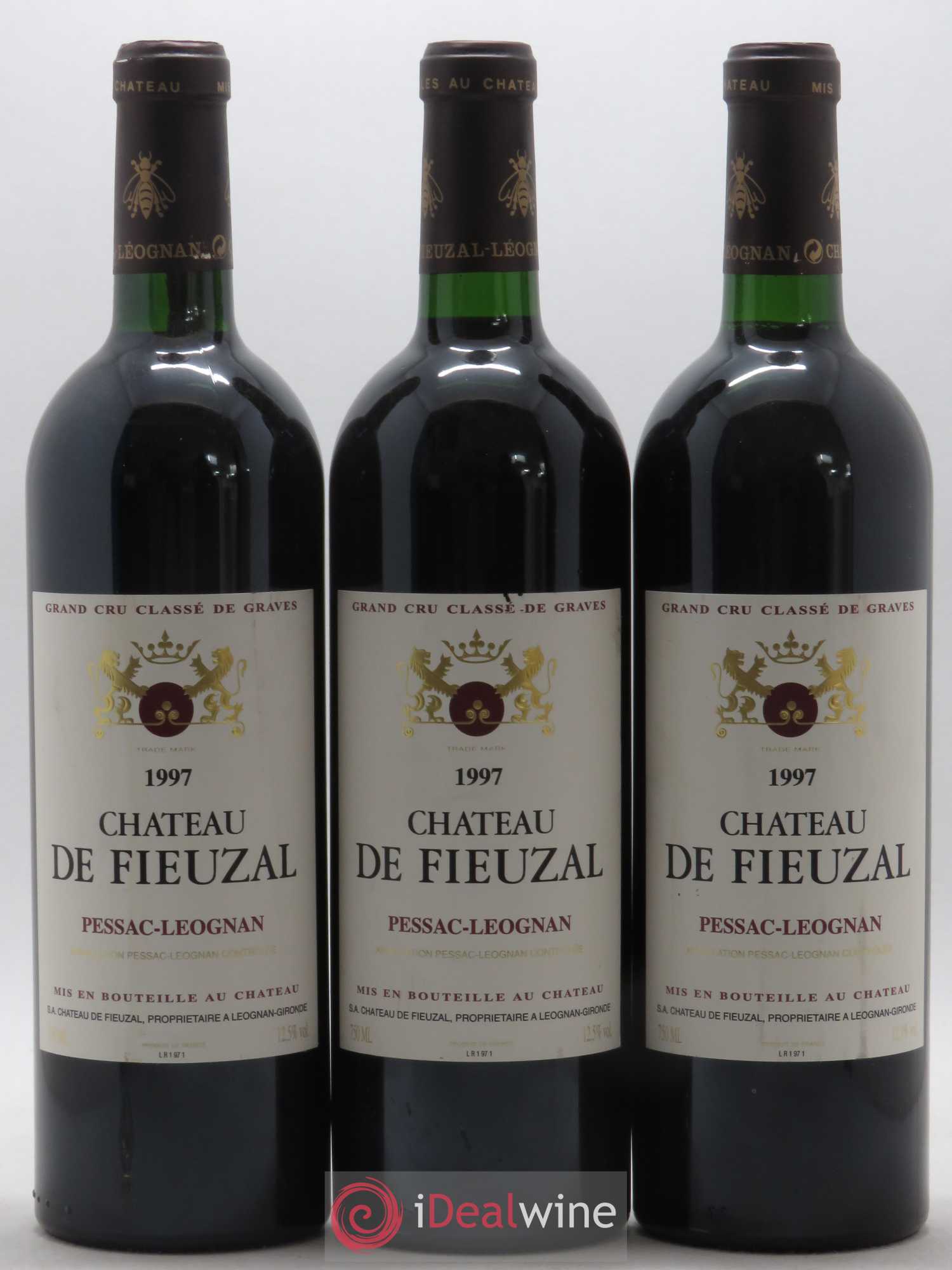 Château de Fieuzal Cru Classé de Graves 1997 - Lot de 3 bouteilles - 0