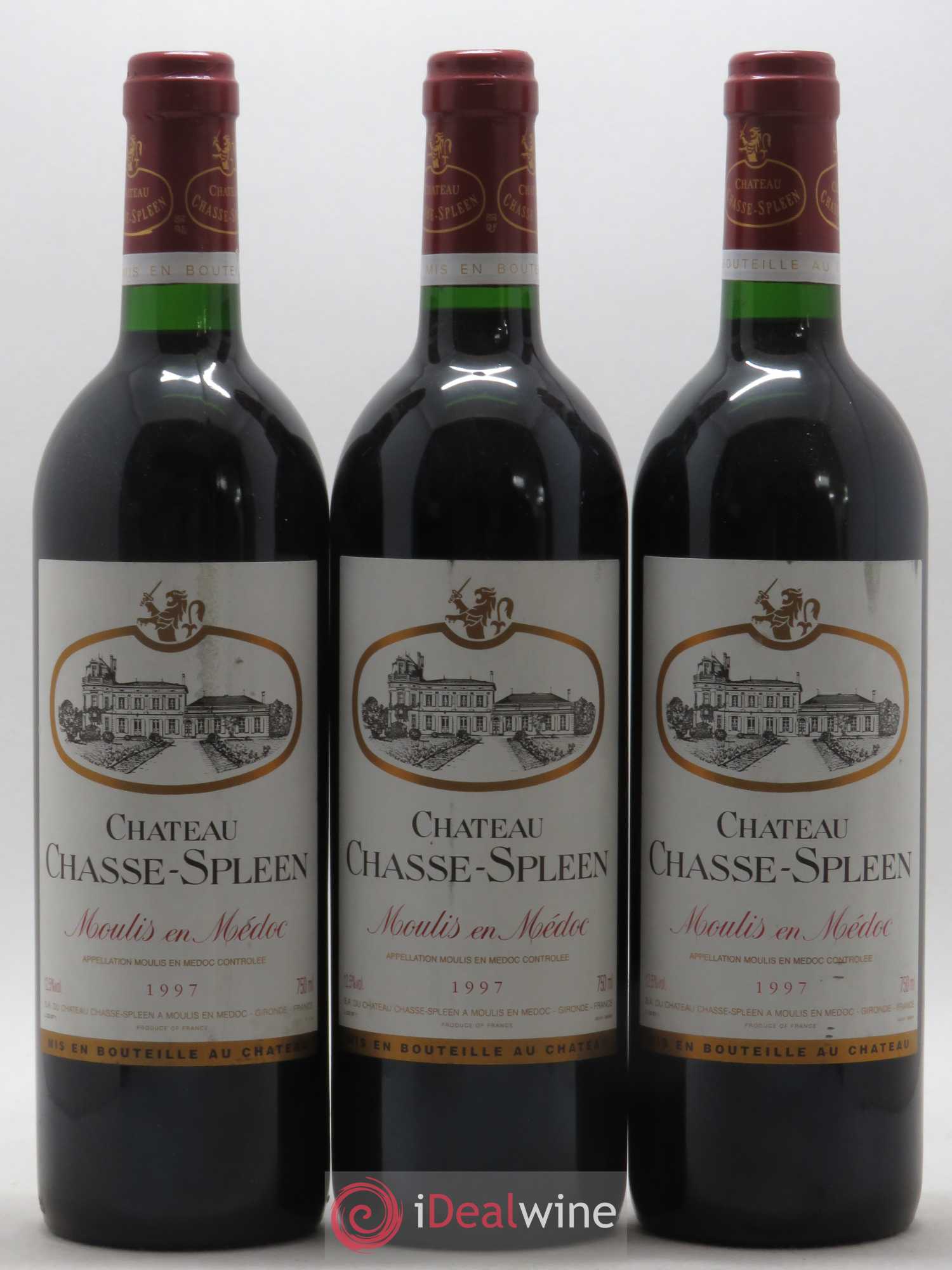 Château Chasse Spleen 1997 - Lot de 3 bouteilles - 0