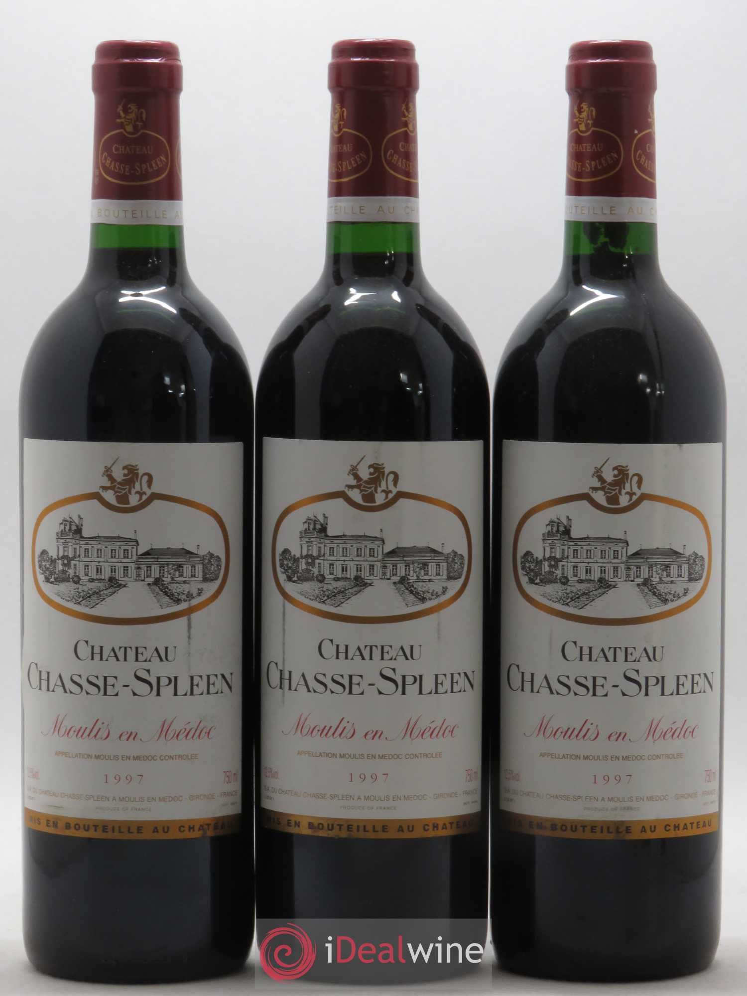 Château Chasse Spleen 1997 - Lot de 3 bouteilles - 0