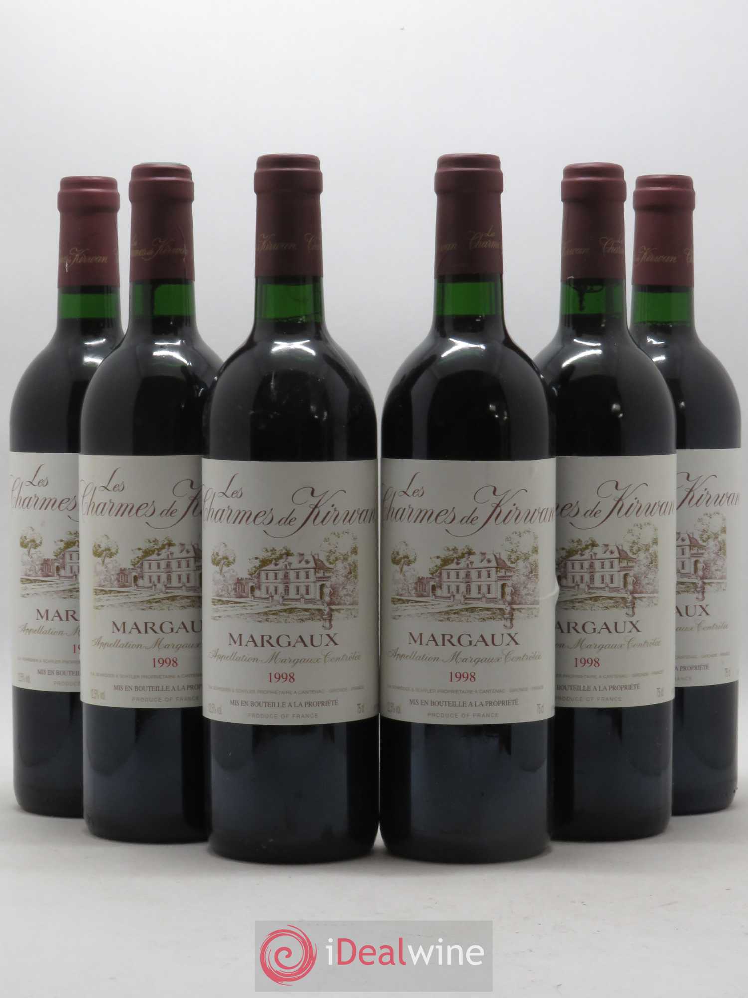 Charmes de Kirwan Second Vin 1998 - Lot de 6 bouteilles - 0