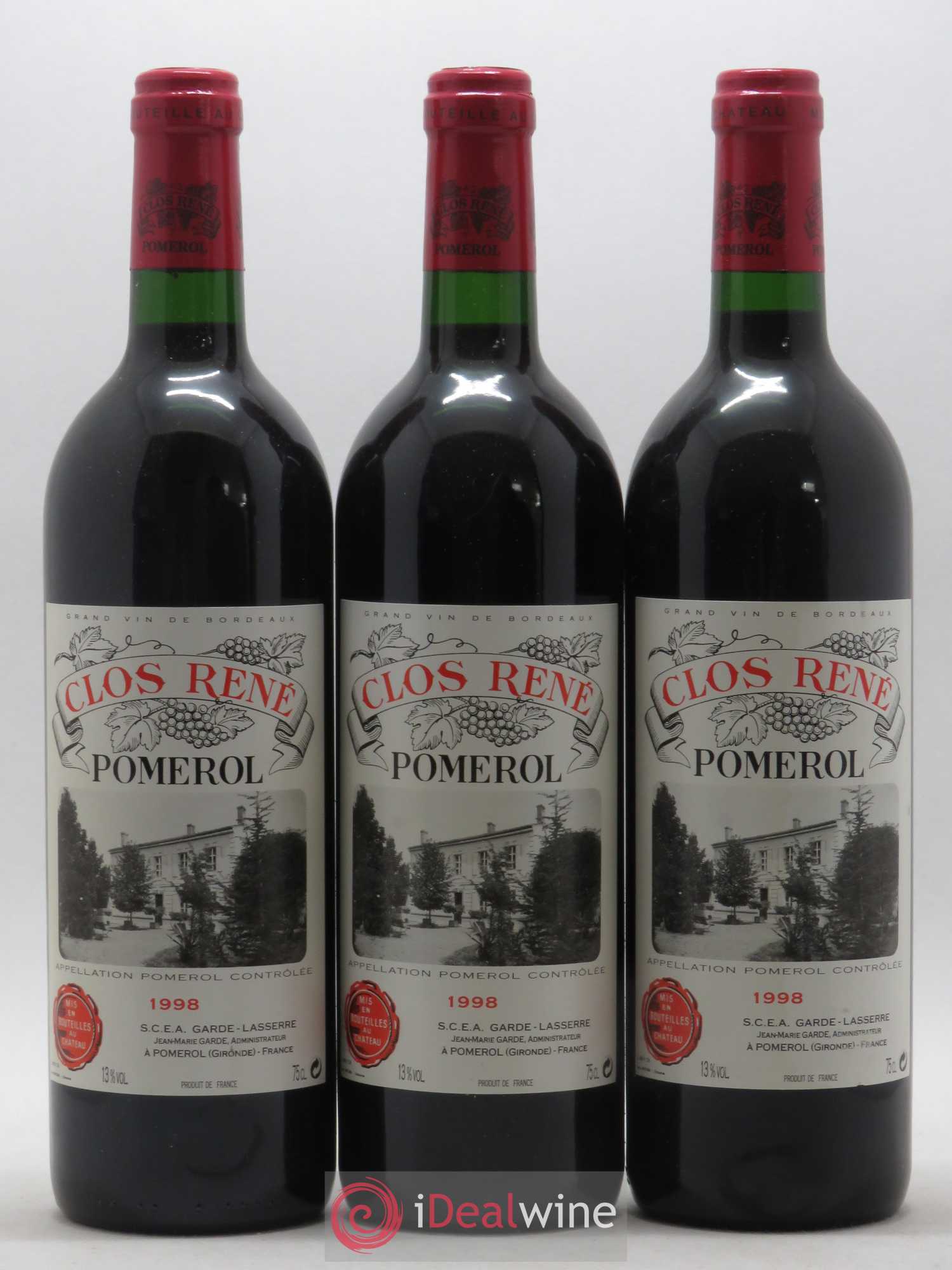 Clos René 1998 - Lot of 3 bottles - 0