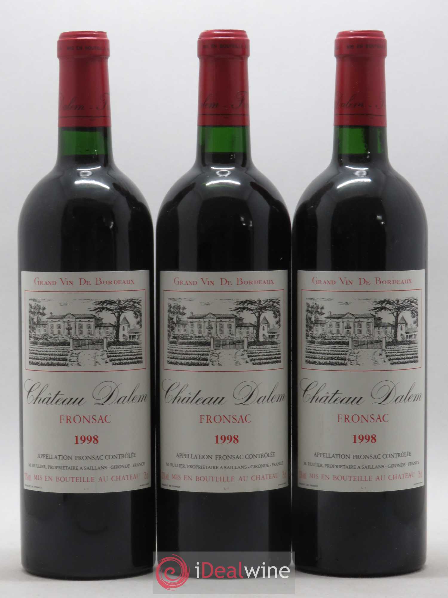 Château Dalem 1998 - Lot de 3 bouteilles - 0