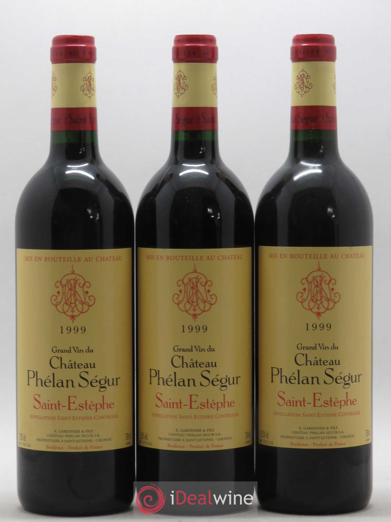 Château Phélan Ségur 1999 - Lot de 3 bouteilles - 0