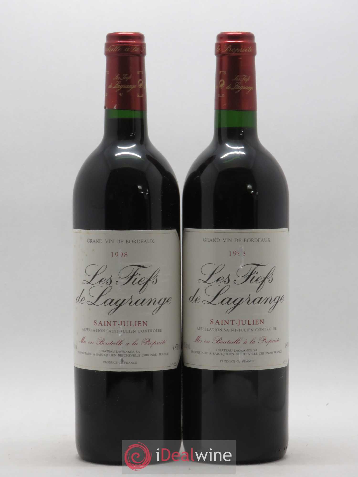 Les Fiefs de Lagrange Second Vin 1998 - Lot de 2 bouteilles - 0