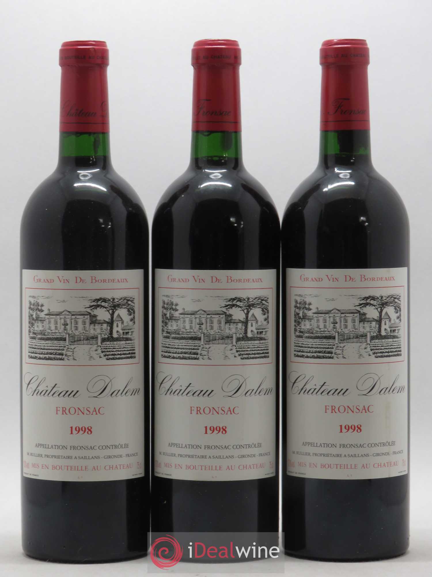 Château Dalem 1998 - Lot de 3 bouteilles - 0