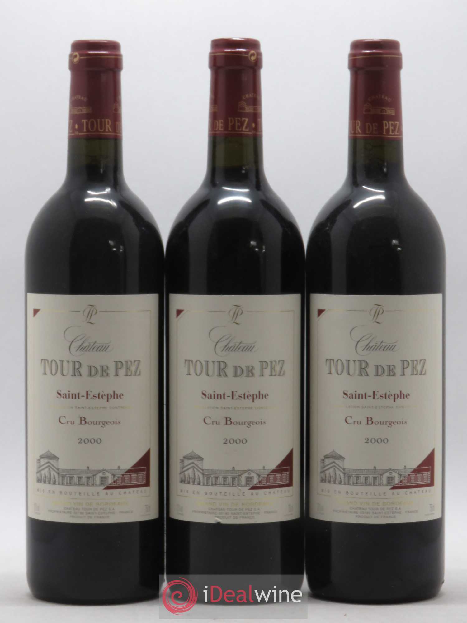 Château Tour de Pez Cru Bourgeois 2000 - Lot de 3 bouteilles - 0