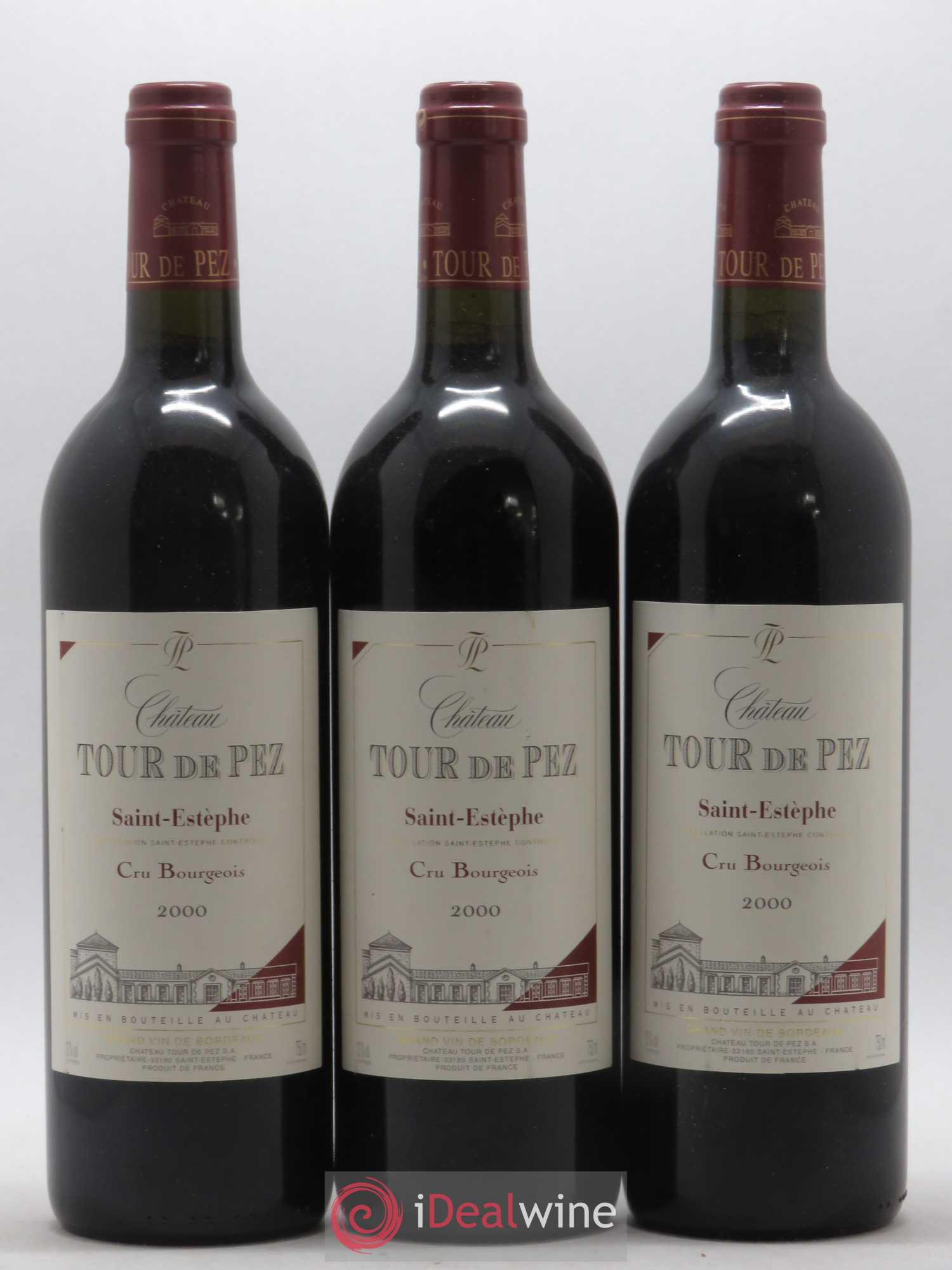 Château Tour de Pez Cru Bourgeois 2000 - Lot de 3 bouteilles - 0