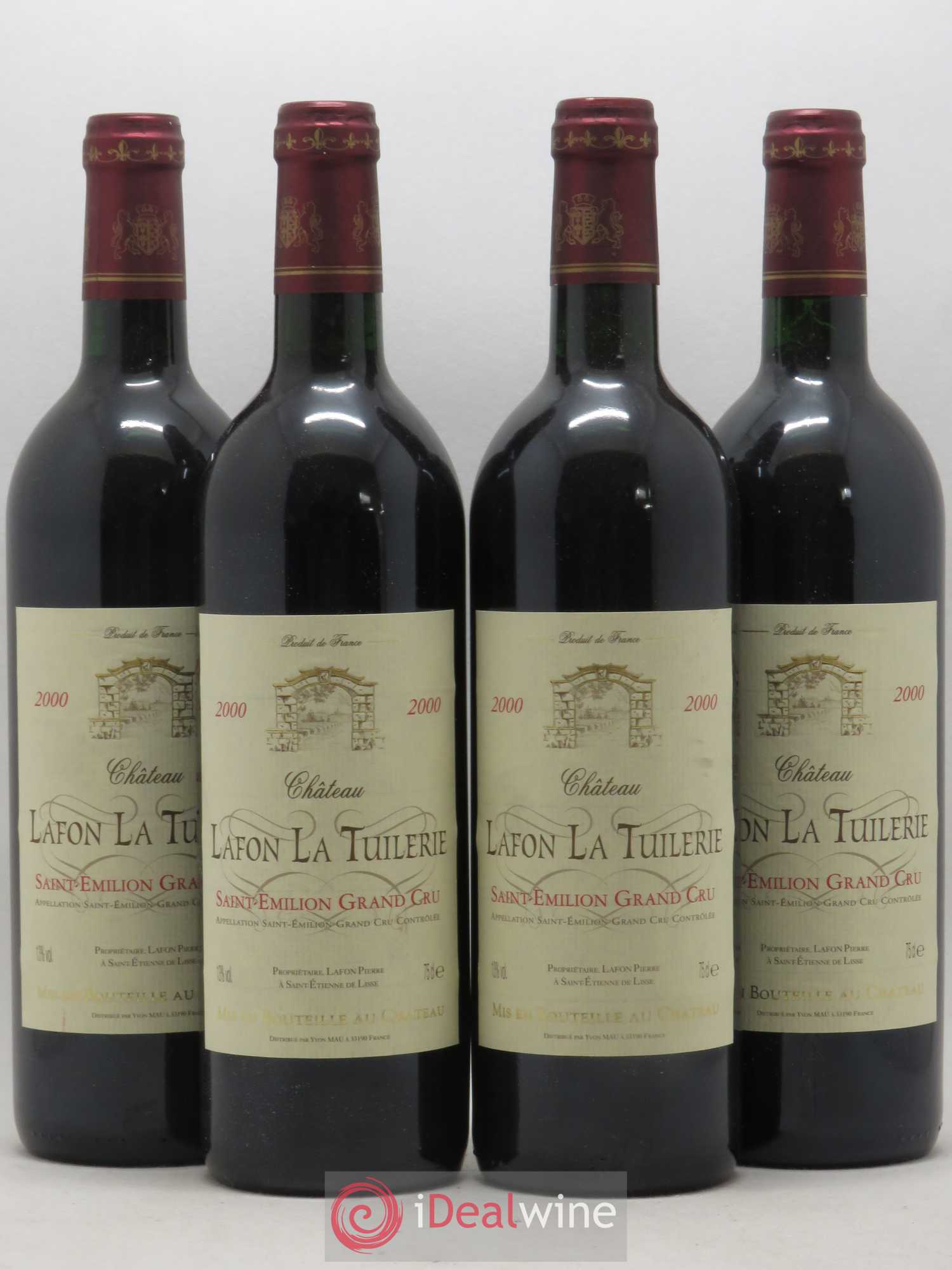 Saint-Émilion Grand Cru Lafon La Tuilerie 2000 - Posten von 4 Flaschen - 0