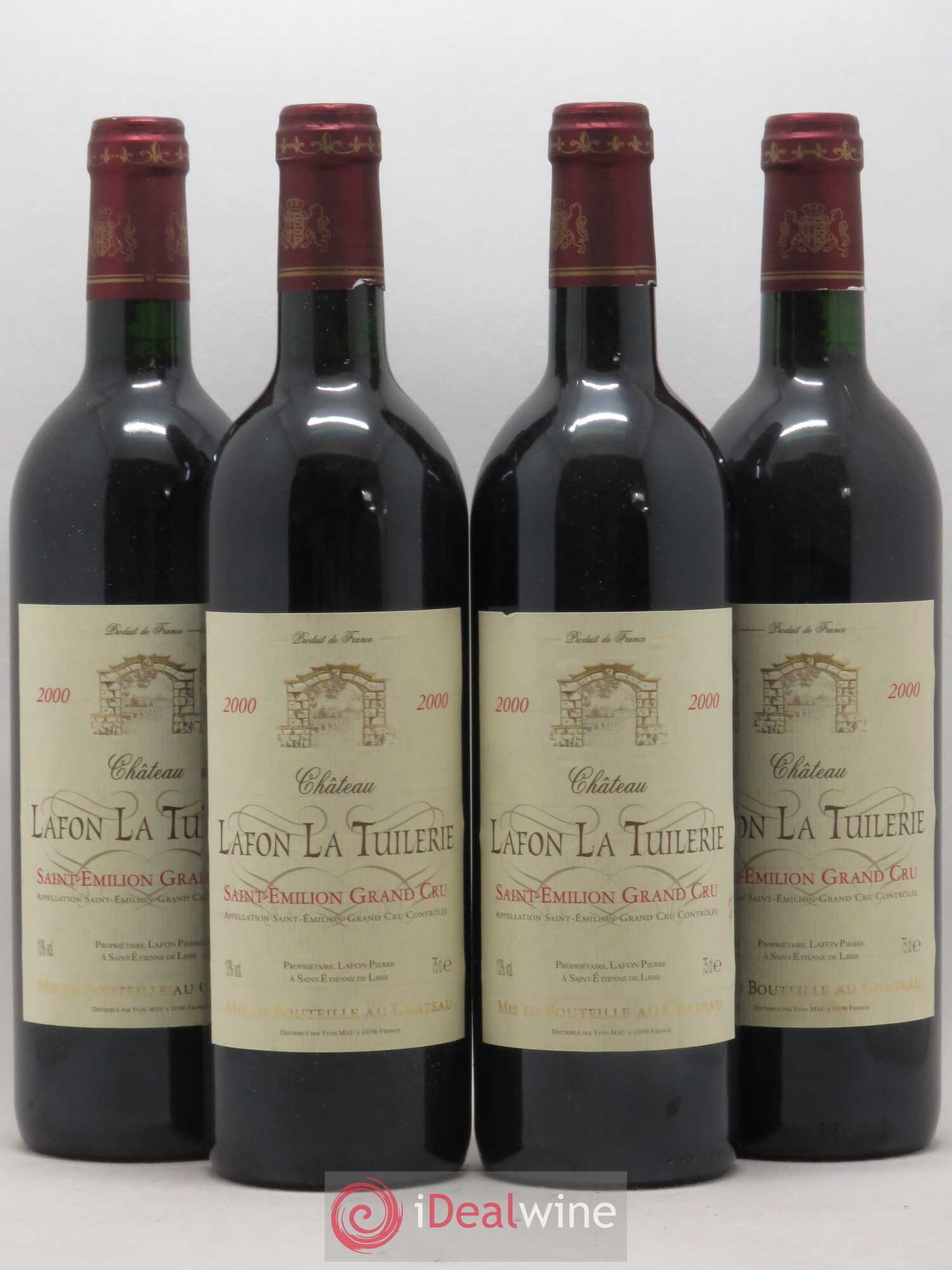 Saint-Émilion Grand Cru Lafon La Tuilerie 2000 - Posten von 4 Flaschen - 0