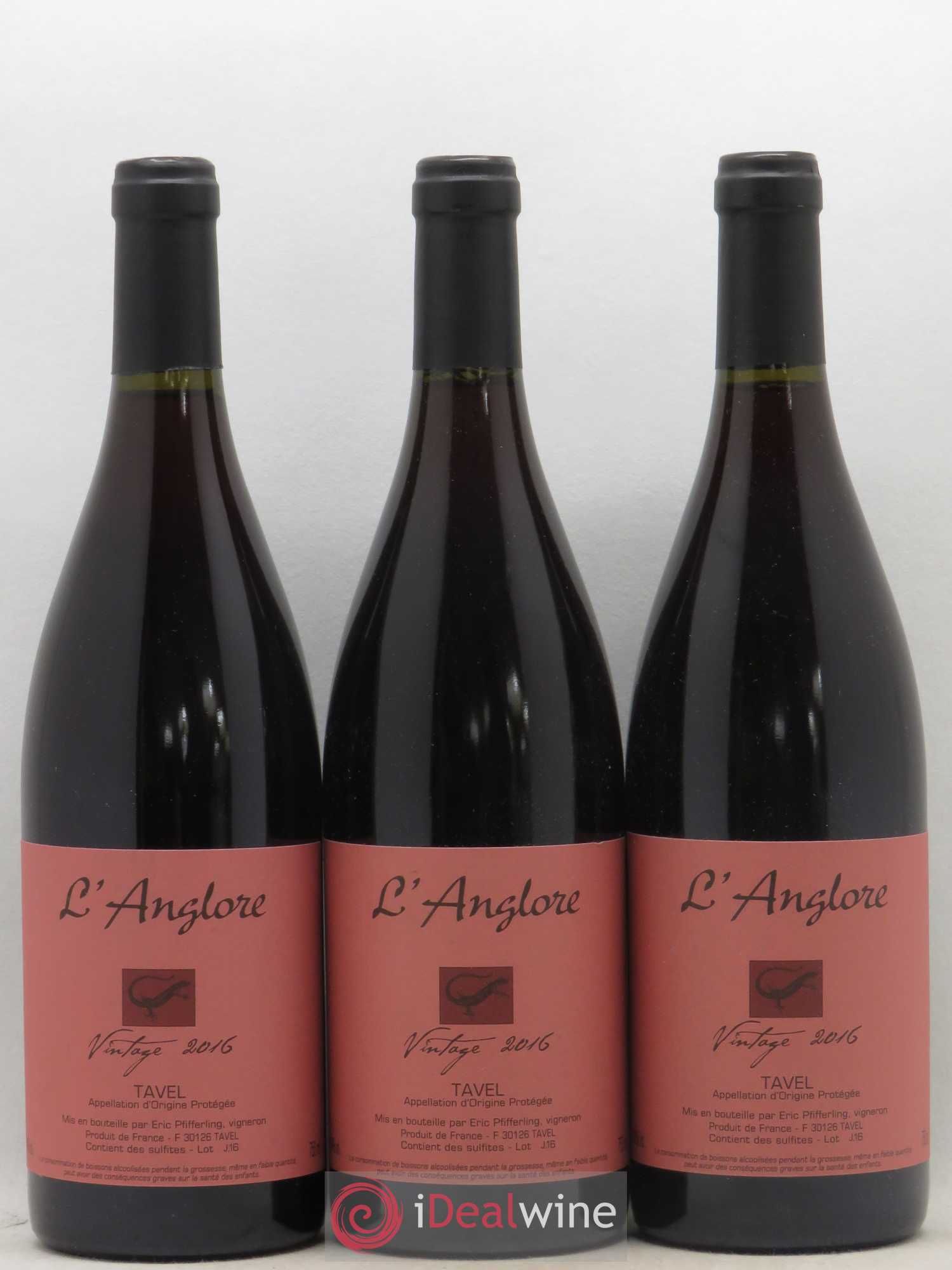 Tavel Vintage L'Anglore 2016 - Lot de 3 bouteilles - 0