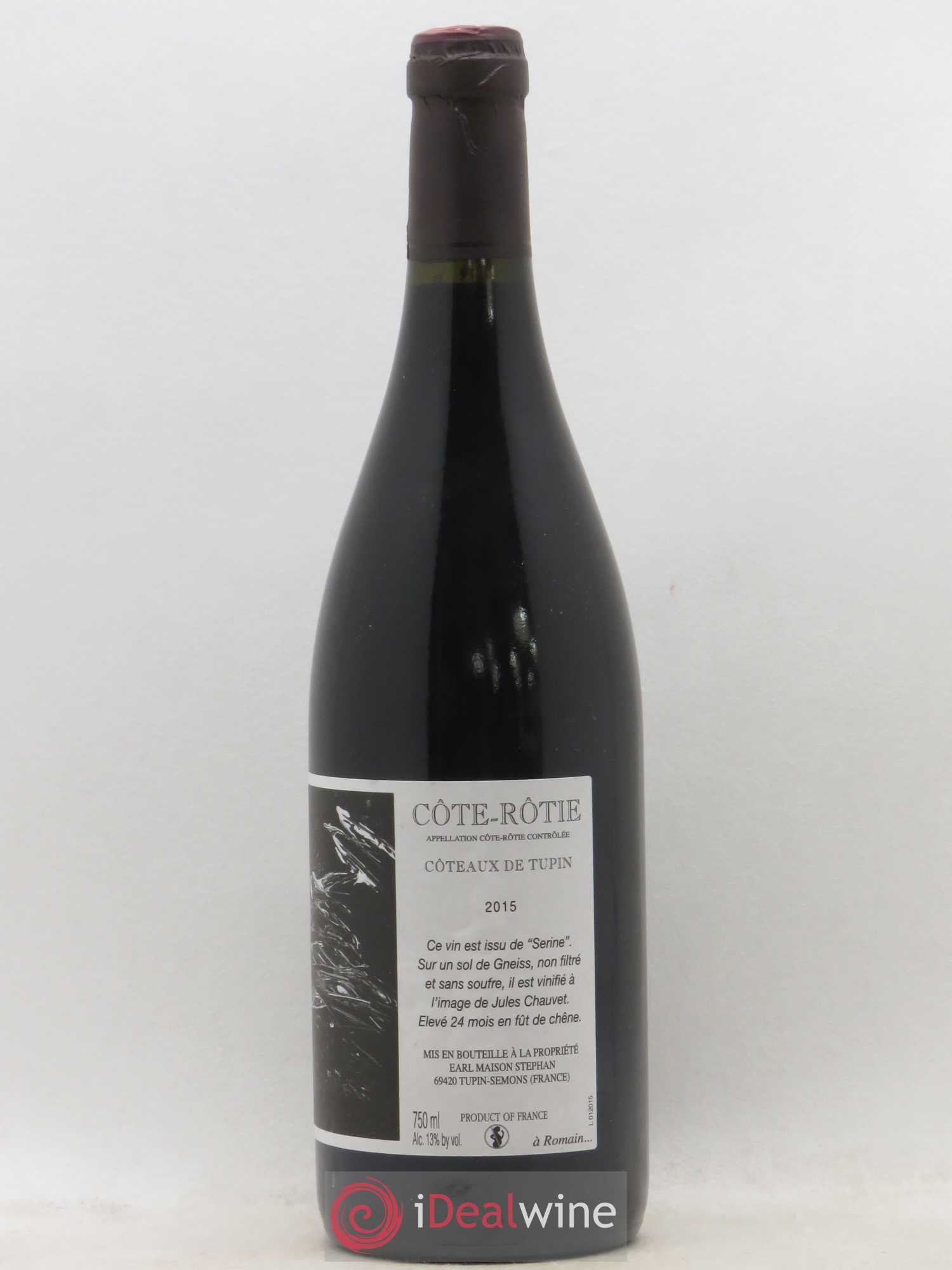 Côte-Rôtie Coteaux de Tupin Jean-Michel Stephan 2015 - Lot de 1 bouteille - 1