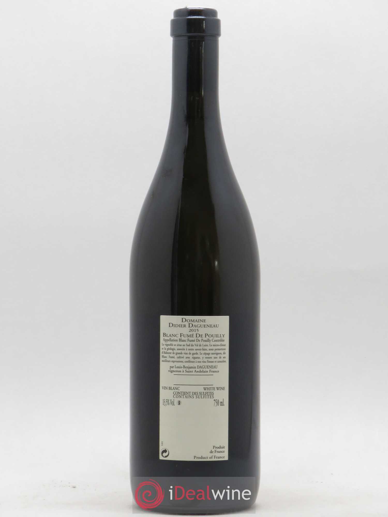 Vin de France (anciennement Pouilly-Fumé) Buisson Renard Dagueneau (Domaine Didier - Louis-Benjamin) 2015 - Lot de 1 bouteille - 1