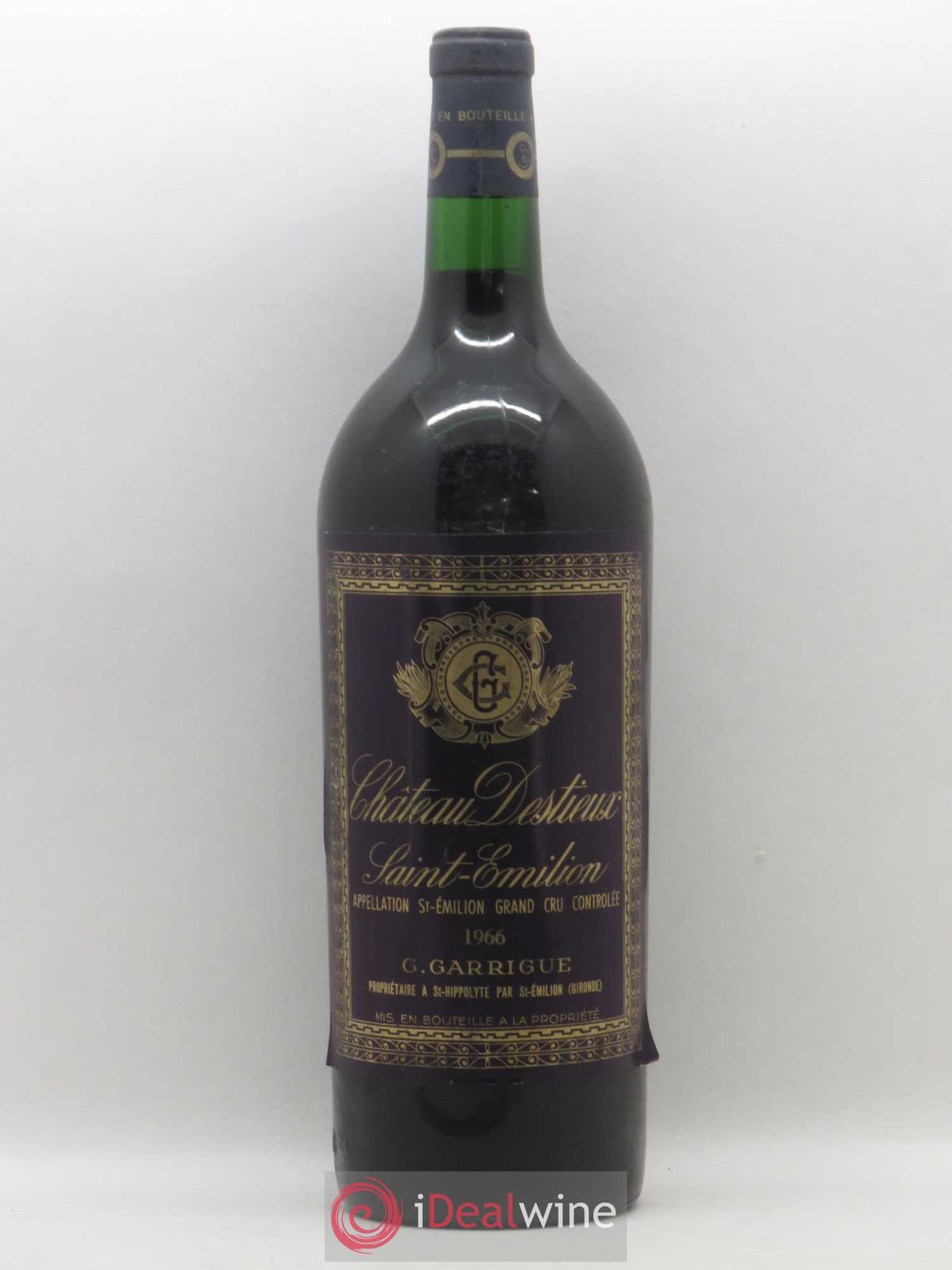 Château Destieux Grand Cru Classé 1966 - Lot de 1 magnum - 0