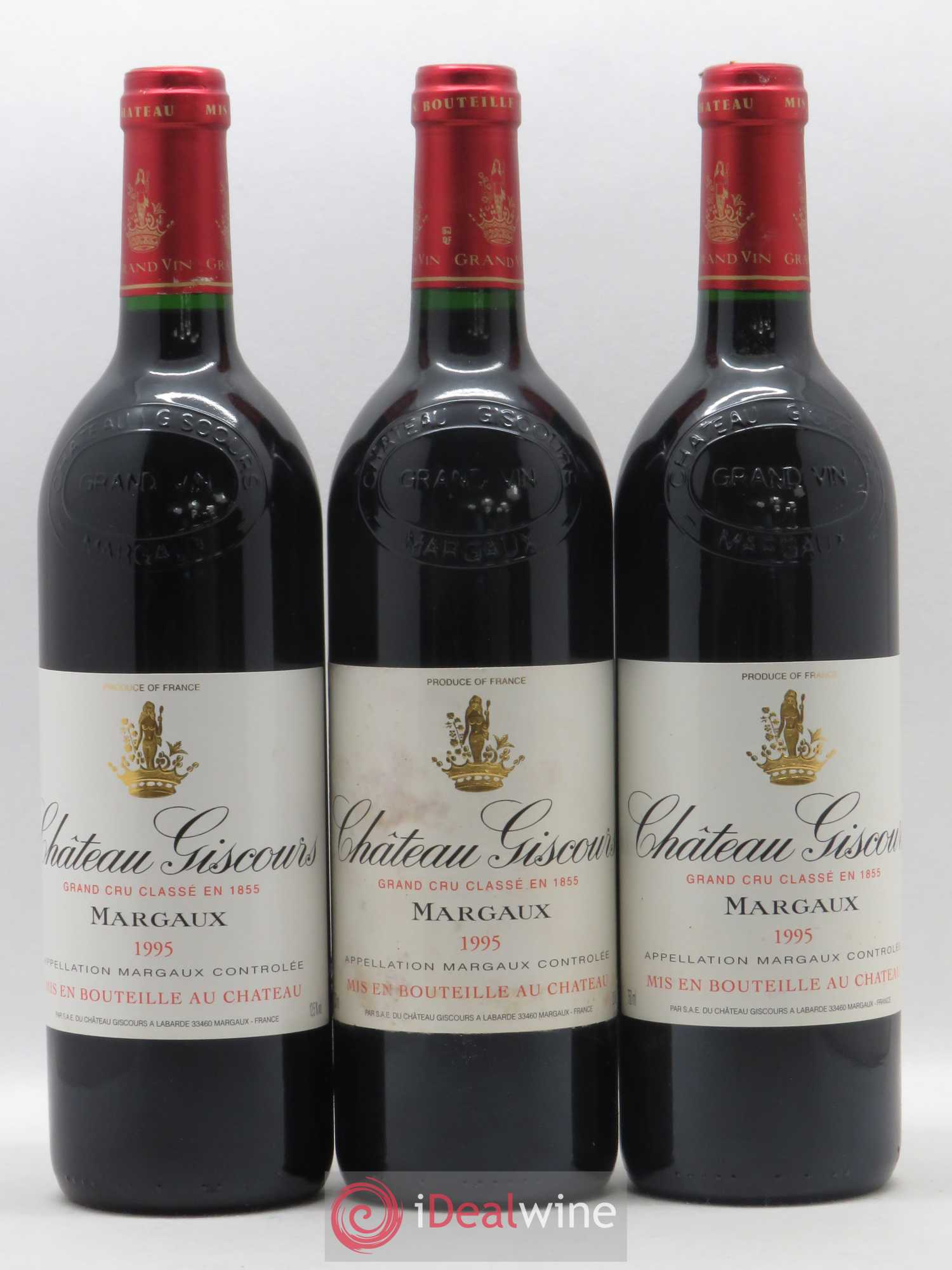 Château Giscours 3ème Grand Cru Classé 1995 - Lot de 3 bouteilles - 0